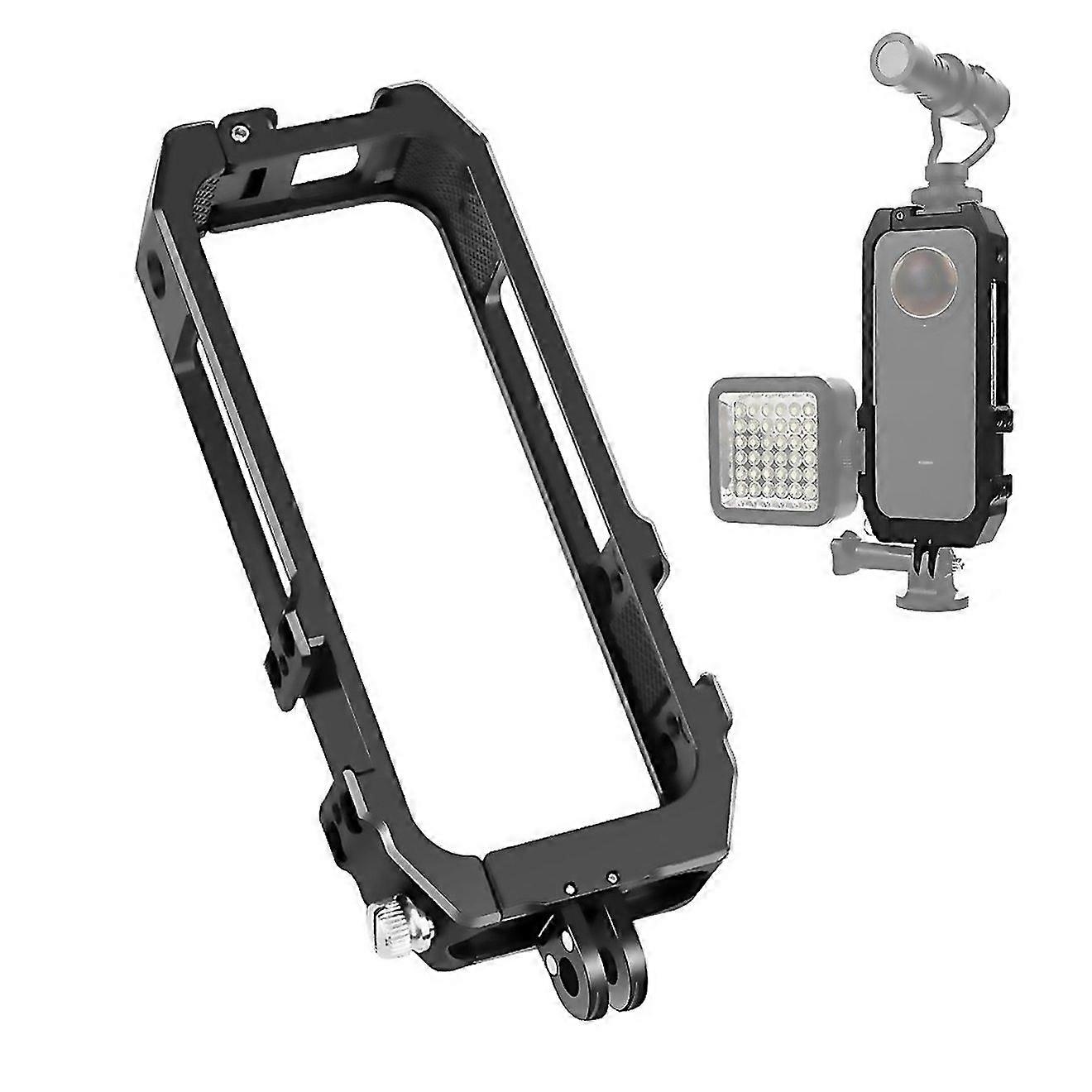 For Puluz Protective Cage Rig Housing Frame With Cold Shoe Mounts Magnetic Folding Tripod Adapter Fo