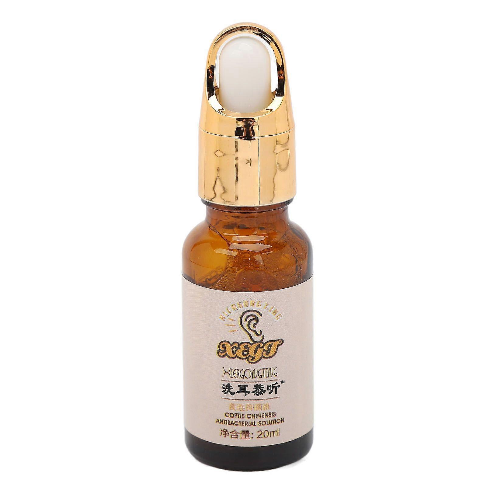 Soothing Ear Solution Pure Natural Organic Coptis 20ml Portable Earache Drops for Tinnitus