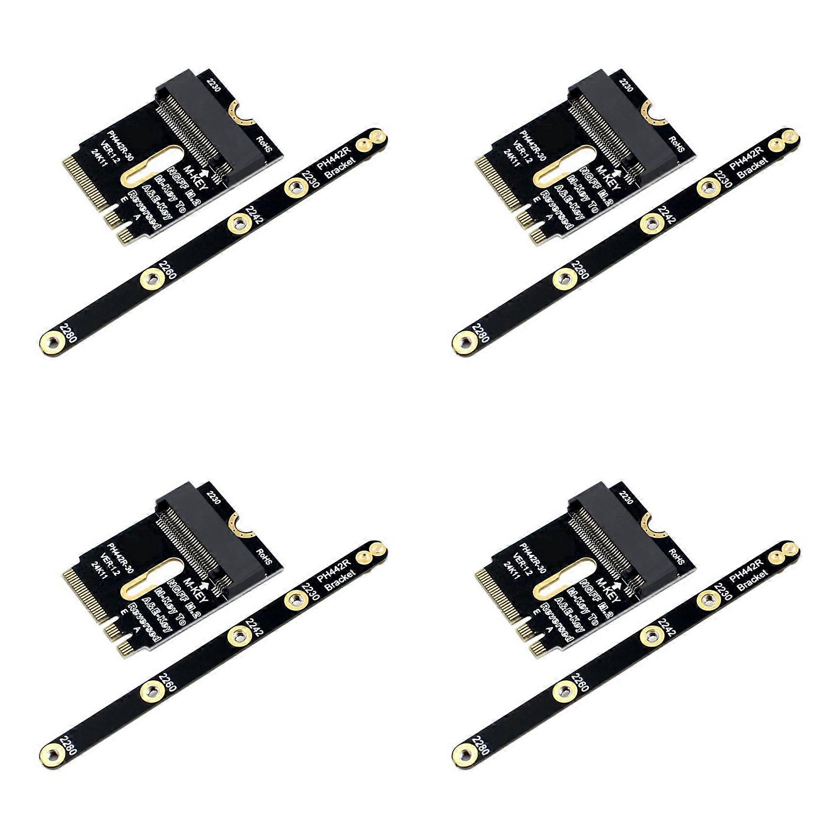 4X M.2 Wifi Adapter M.2 Wifi to Nvme SSD Adapter PCIe4.0 to M2 NGFF Key A+E Wifi Card Raiser for WiFi/WWAN/LTE Module