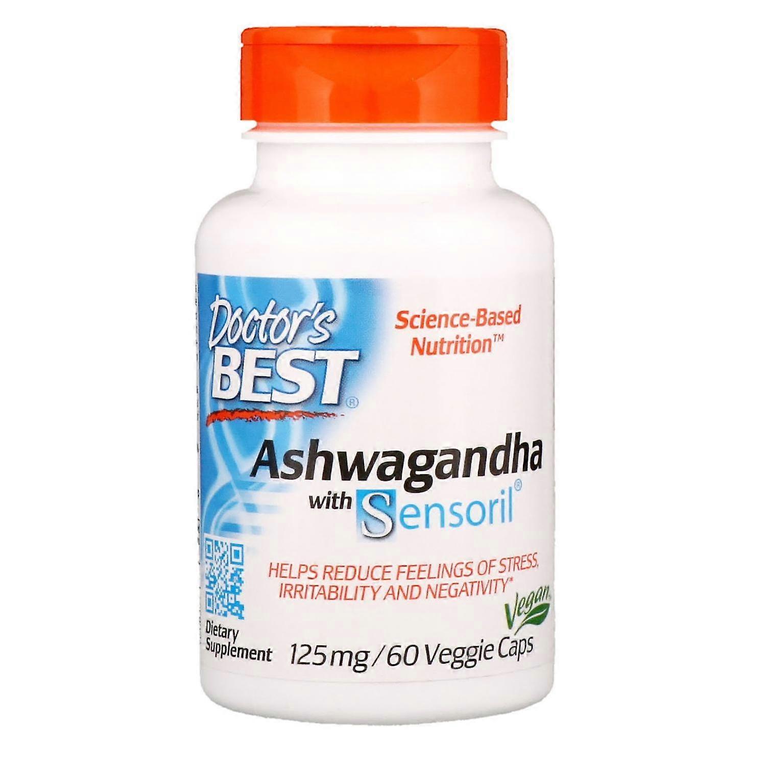 Doctor's Best, Ashwagandha with Sensoril, 125 mg, 60 Veggie Caps