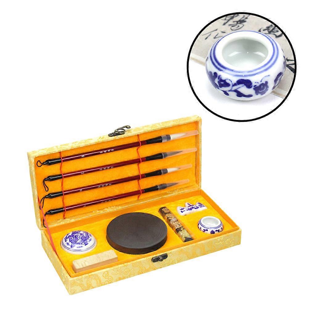 Chinese Calligraphy Brush for Writing Use 2Sets Four Treasures Calligraphy Supplies