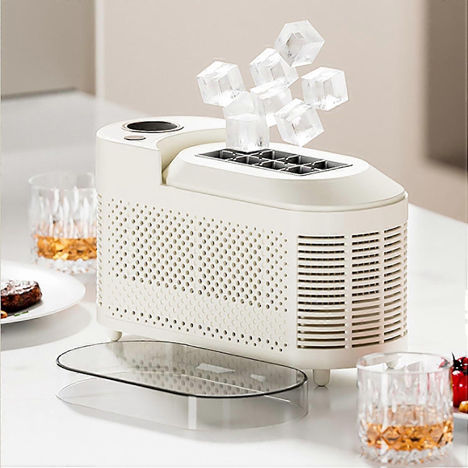 Portable Ice Maker 12V Car Camping, 8 Cubes In 10 Minutes, Low Noise Cooling, Compact Ice Machine, Pebble Ice Cube Maker