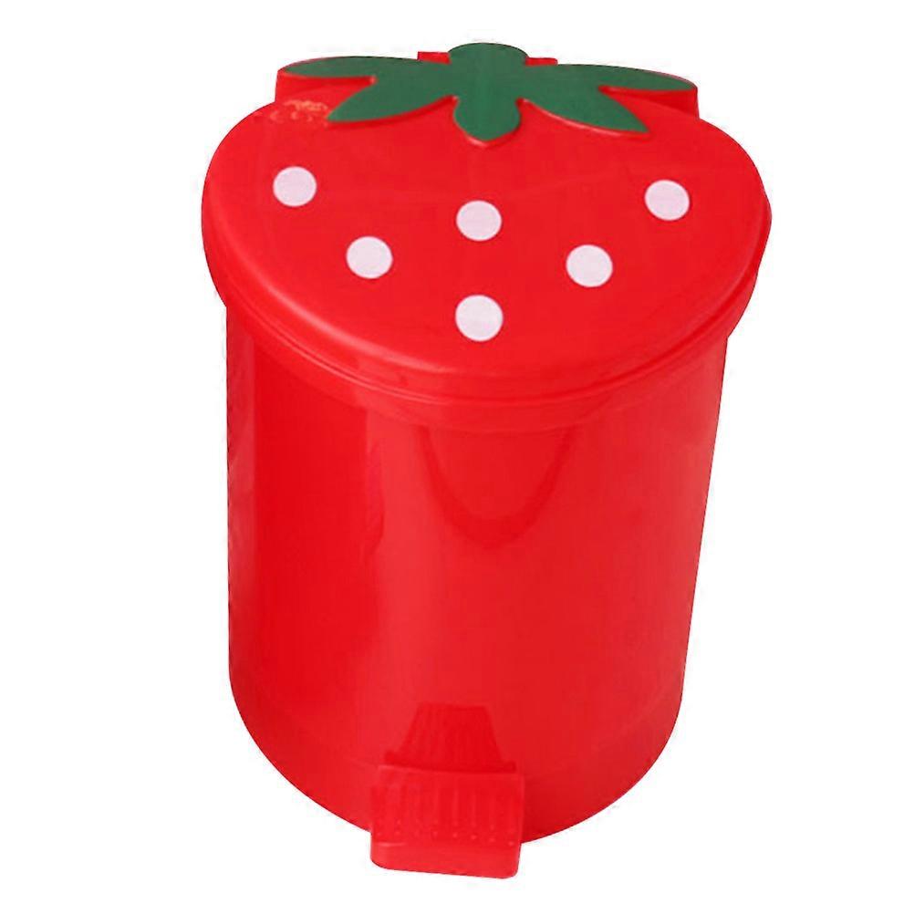 Desktop Trash Can 3Pcs Strawberry Trash Bin for Home Storage