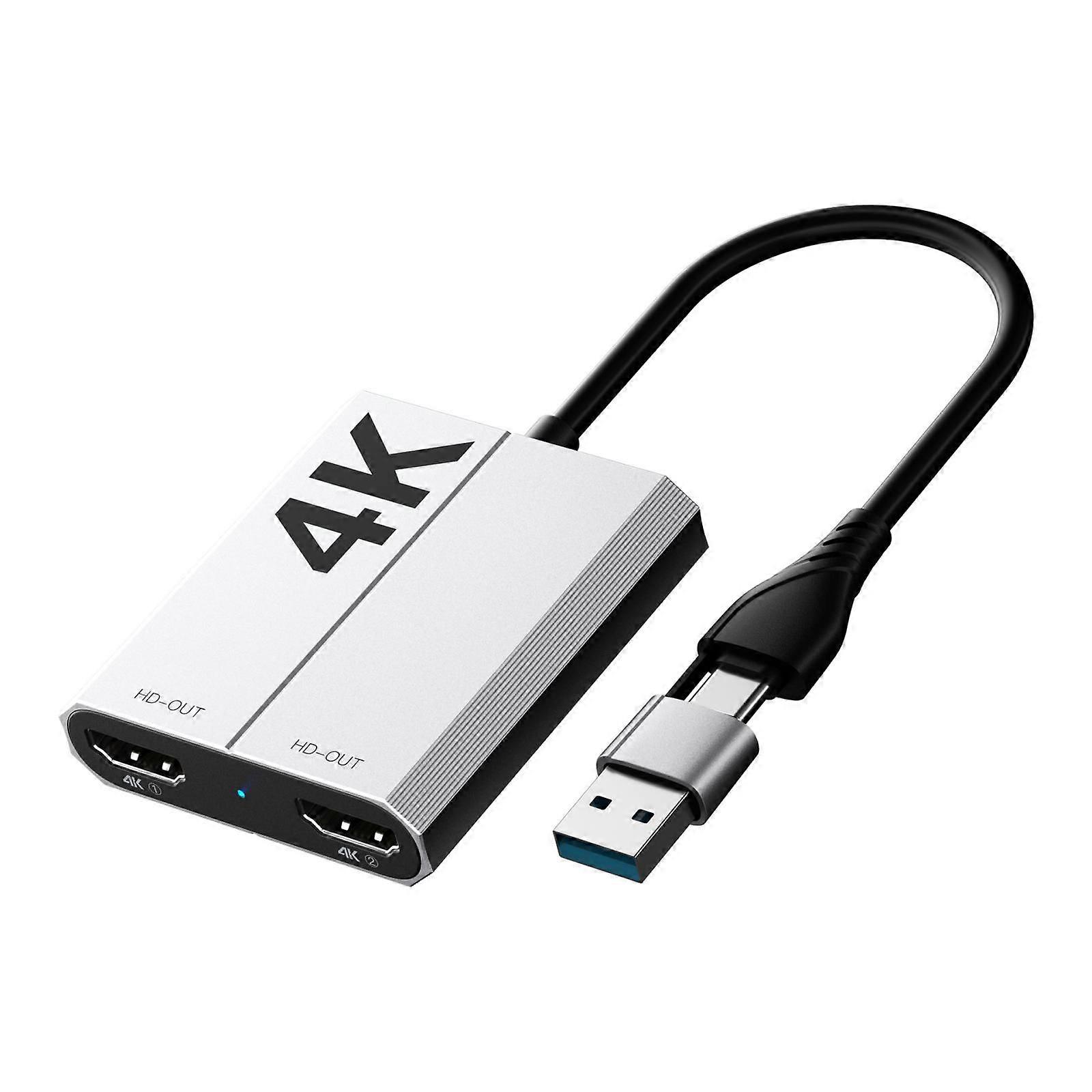 USB3.0+Type-C To Dual HDMI Extender