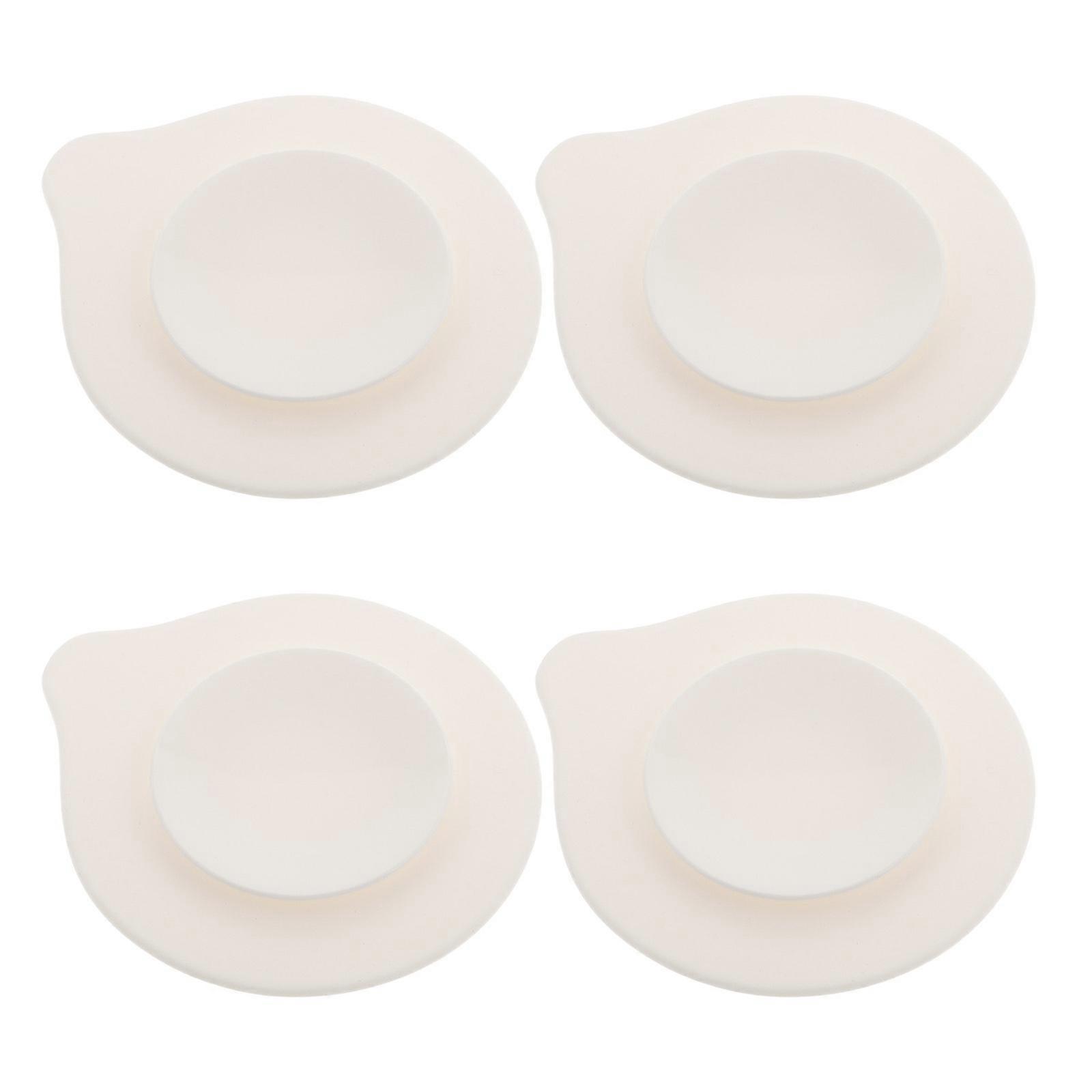 12Pcs Silicone Tableware Sucker for Secure Bowl Placement in White