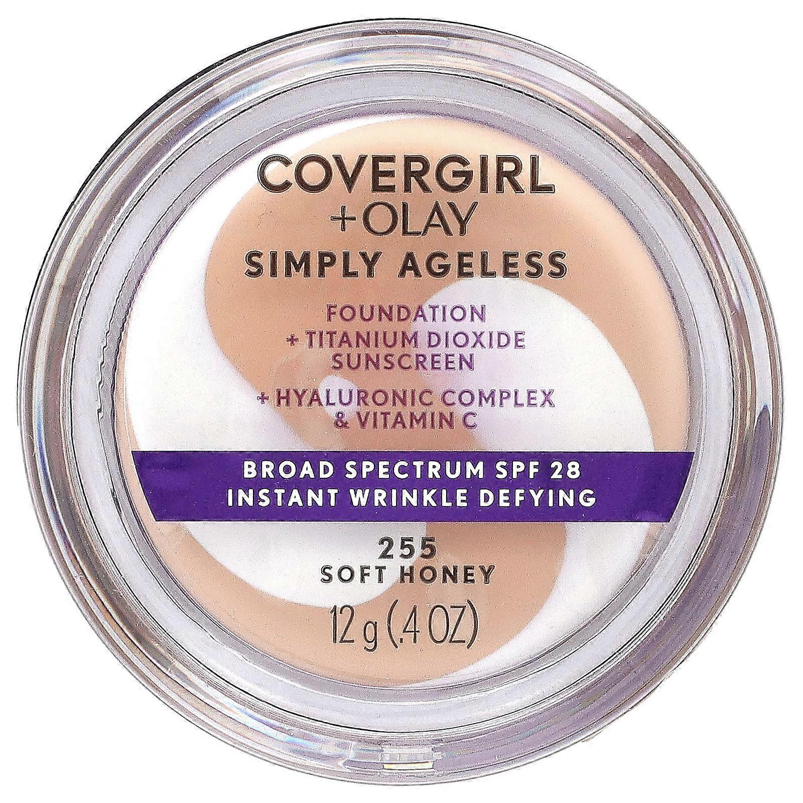 Olay Simply Ageless, Foundation, SPF 28, 255 Soft Honey, 0.4 oz (12 g)