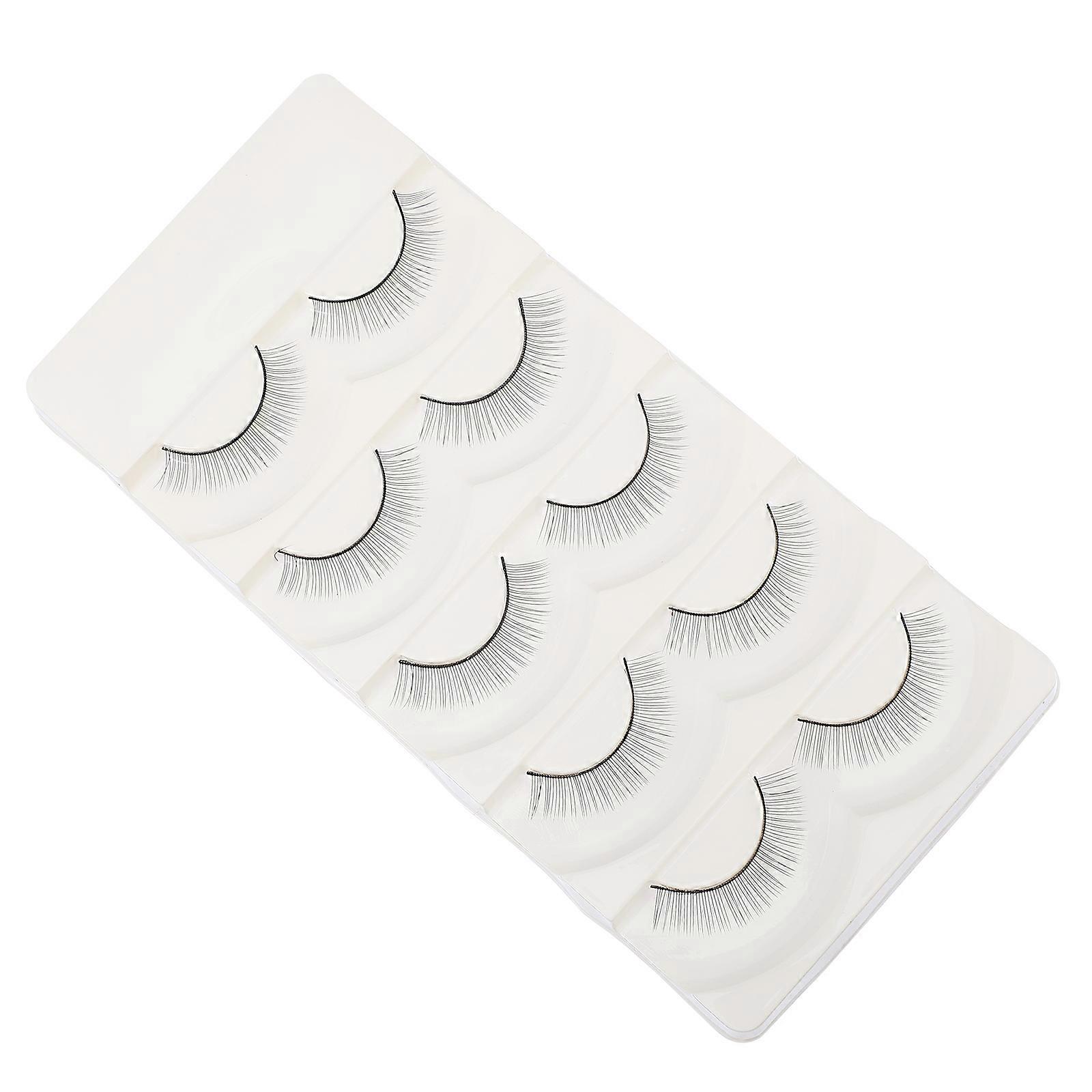 Practice False Lash for Mannequin 5Pairs Eyelash Extensions Black Fiber