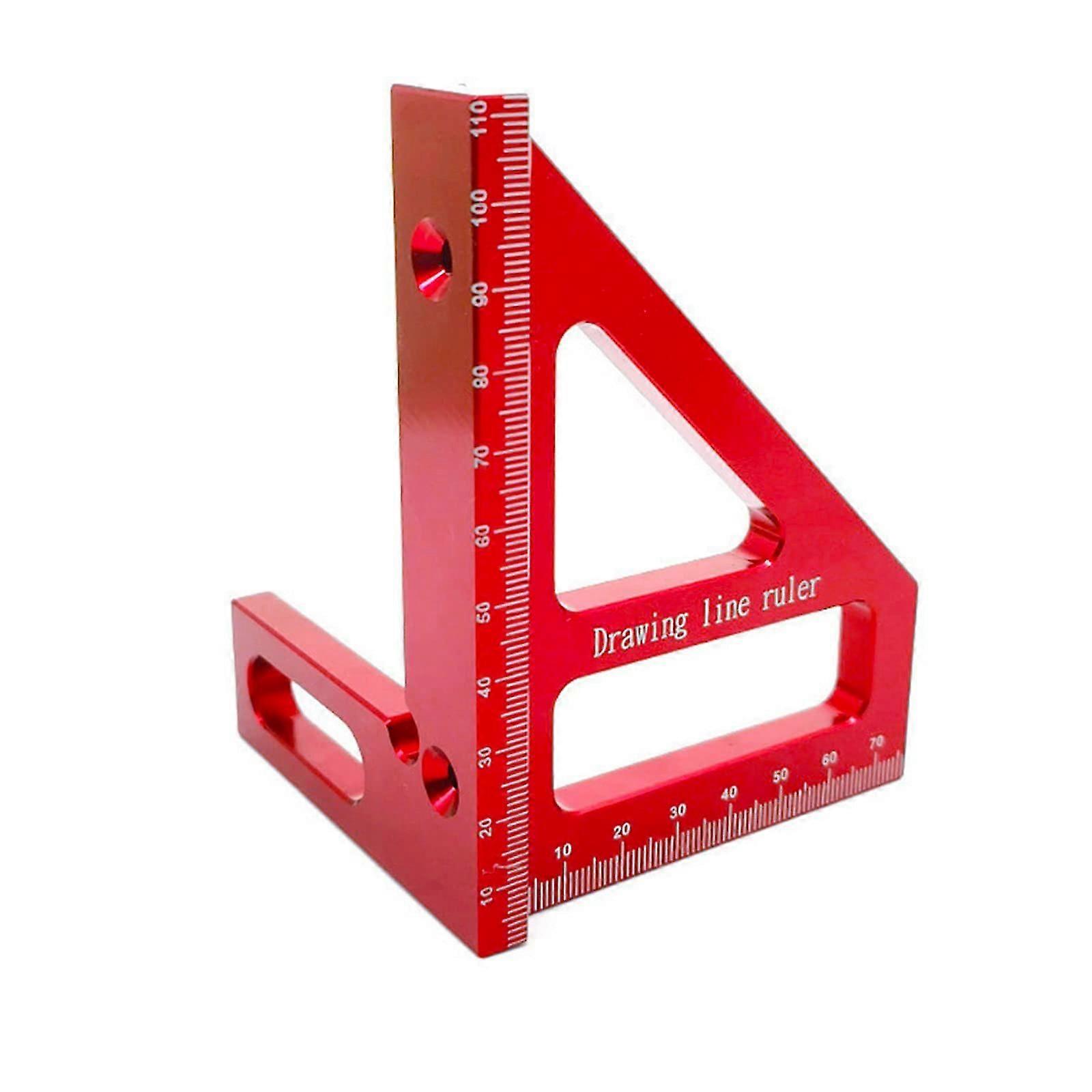 New Models45/90 Degree Angle T Ruler 3d Mitre Angle Woodworking Measuring Tools For Carpenter (red)