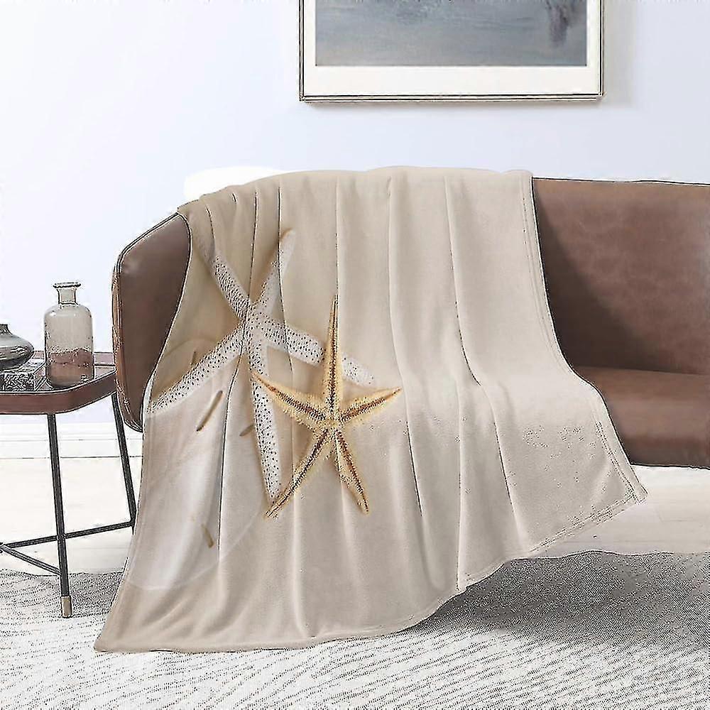 Filt Flanellfiltar, vit Djur Brun Dollar Falls Seaside Tan Beach Beach, plädar Till Soffa Fluffig Filt Sängpläd Till Sovrum, soffa, sovrum Tillbehör