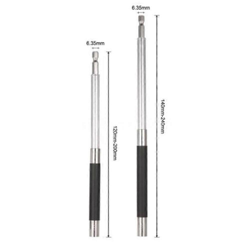 2X Extension Hex Screw Socket Magnetic Impact Driver Drill Bit Holder Adapter