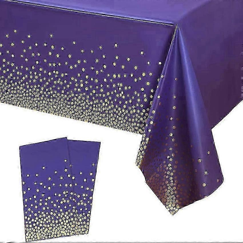 Disposable Plastic Tablecover 137x274cm 2Pcs Confetti Dot Design