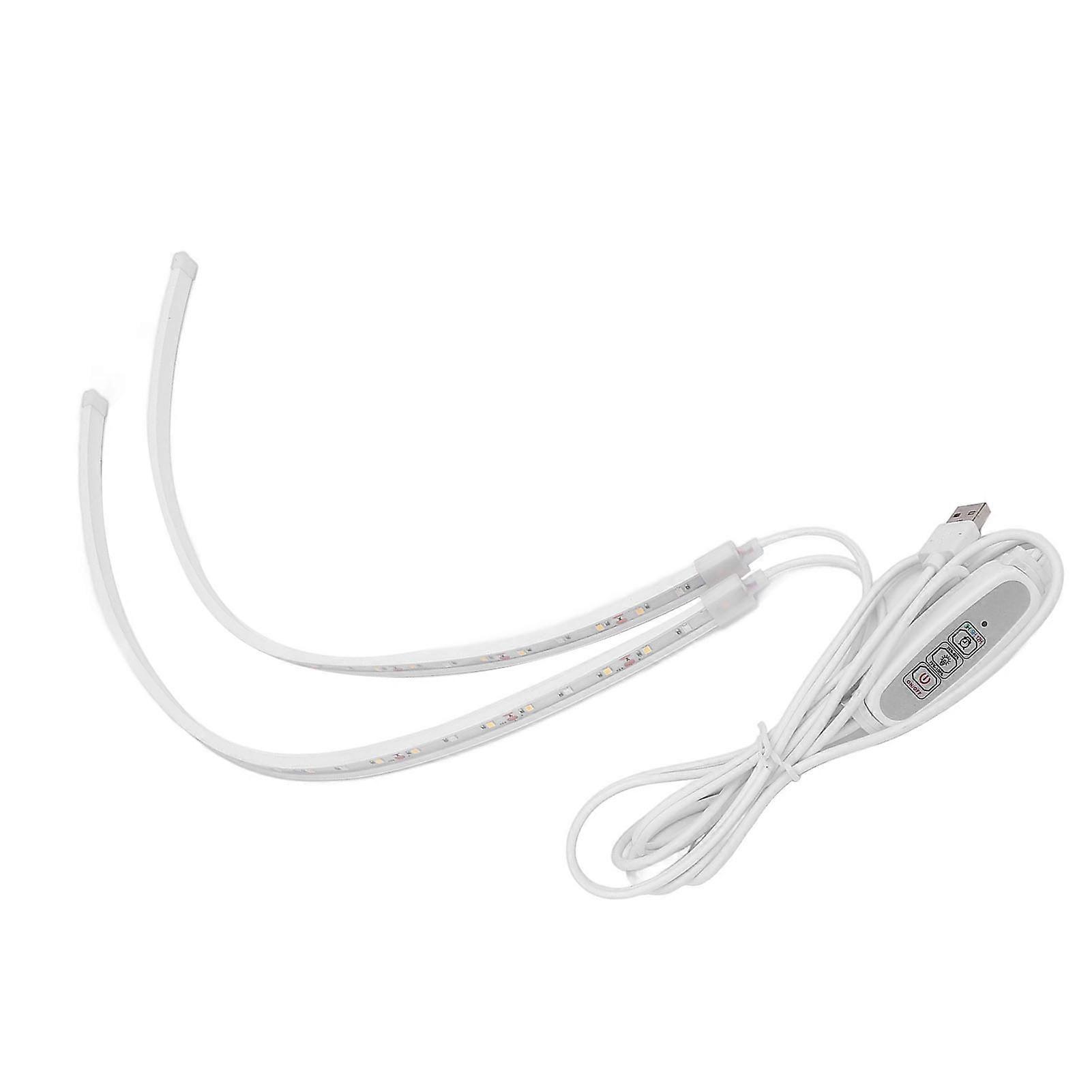 LED Grow Light Strip Silicone 60 LEDs 4 Dimmable Levels 3000K Plant Growing Lamp with Memory Timer for Indoor Plants 