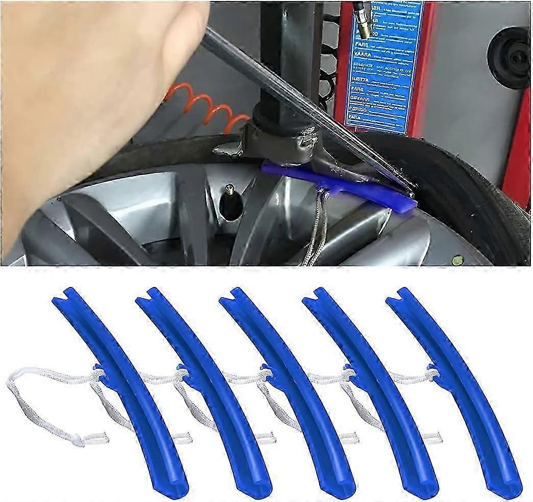 Bildäckbyte fälgskydd, 5 st hjulbyte fälgsparare, 15 cm automatisk däckbytare Guard Edge Saver Tool, Fixering av däckfälgskydd, bil