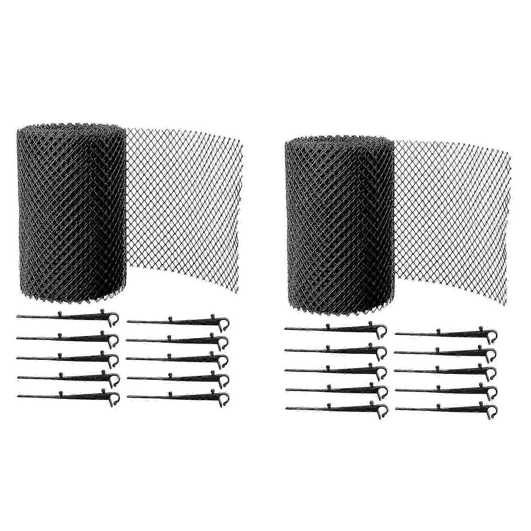 2 Pcs Gutter Guard Mesh Gutter Downspout Splash Guard Mesh Gutter Guards Roll Leaf Guard Splash Roo