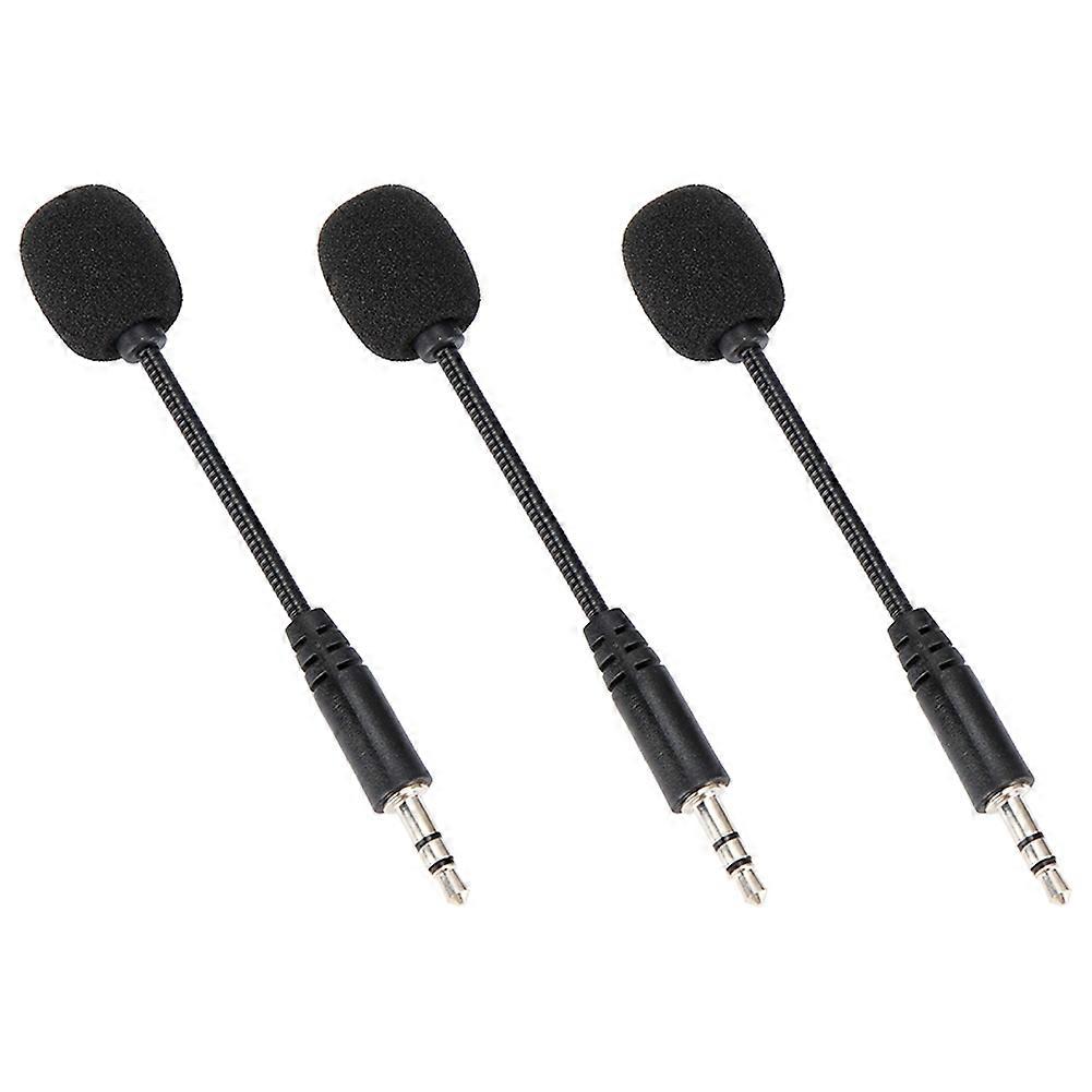 3PCS 3.5mm Jack Adjustable Flexible Extended Mini Microphone for Computer Mobile Phone