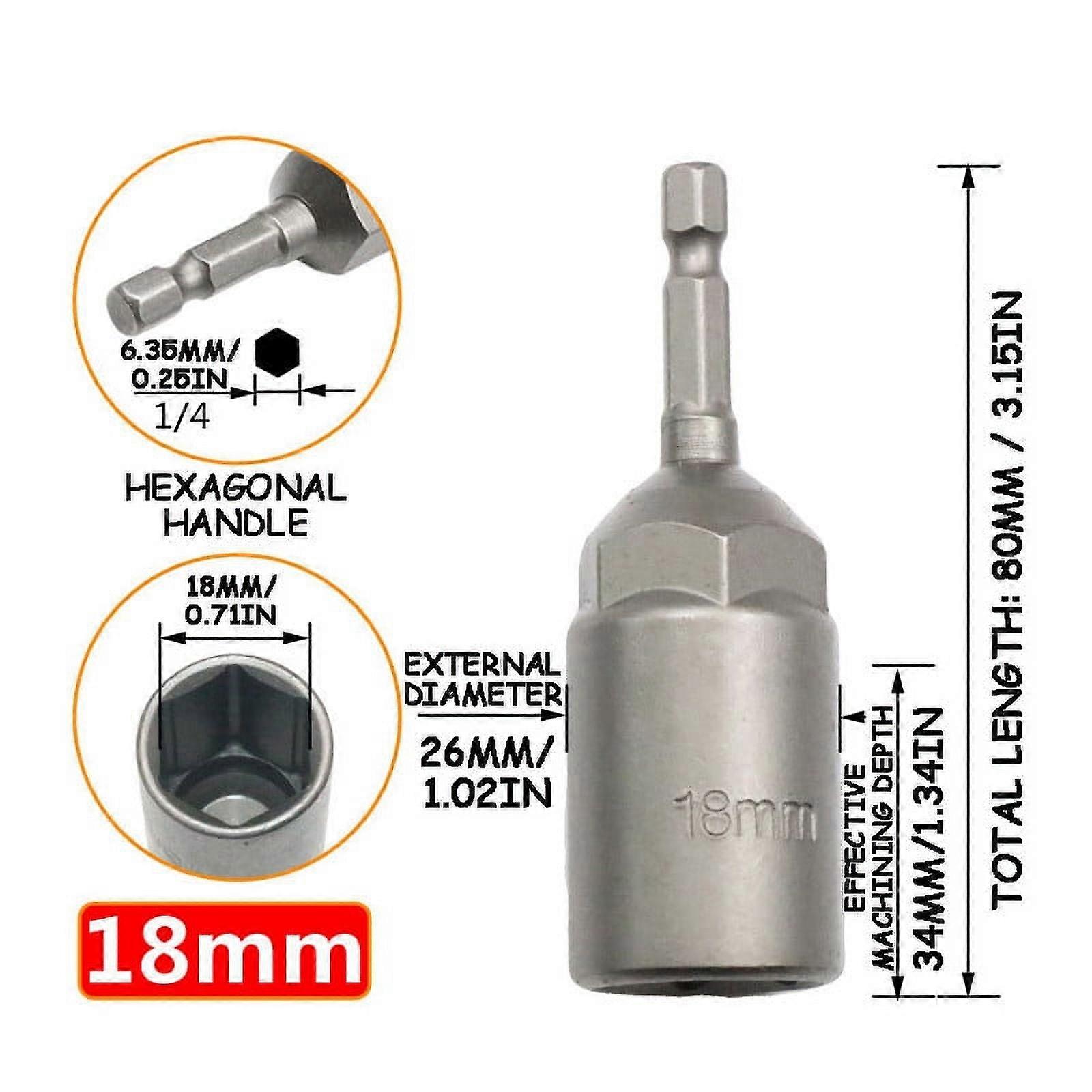 Drill Sleeve Wind Batch Sleeve Deepened Inner Hexagonal Screwdriver Batch Nut Wrench