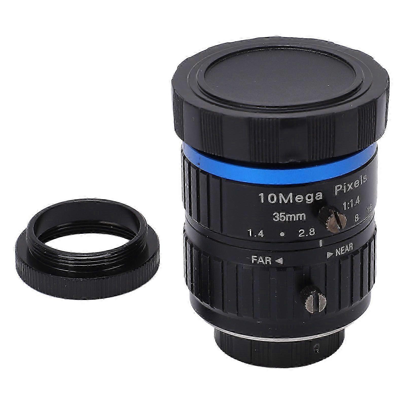 1in C Mount Lens High Definition 10 Megapixel Manual Iris Lens 35mm Focal Length for Industrial Camera