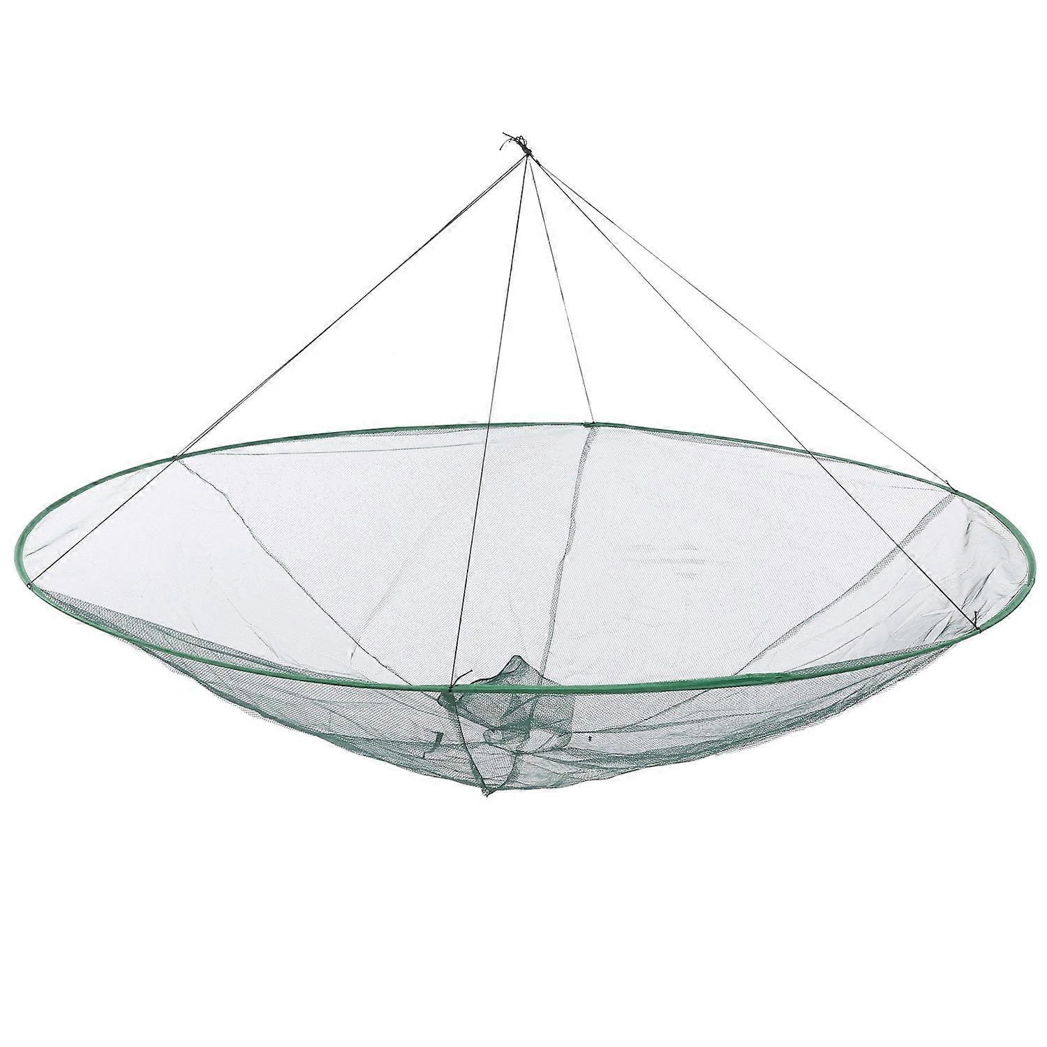 Circular Drawable Foldable Fishing Net 150cm High Strength Nylon Mesh Floating Shrimp Cage