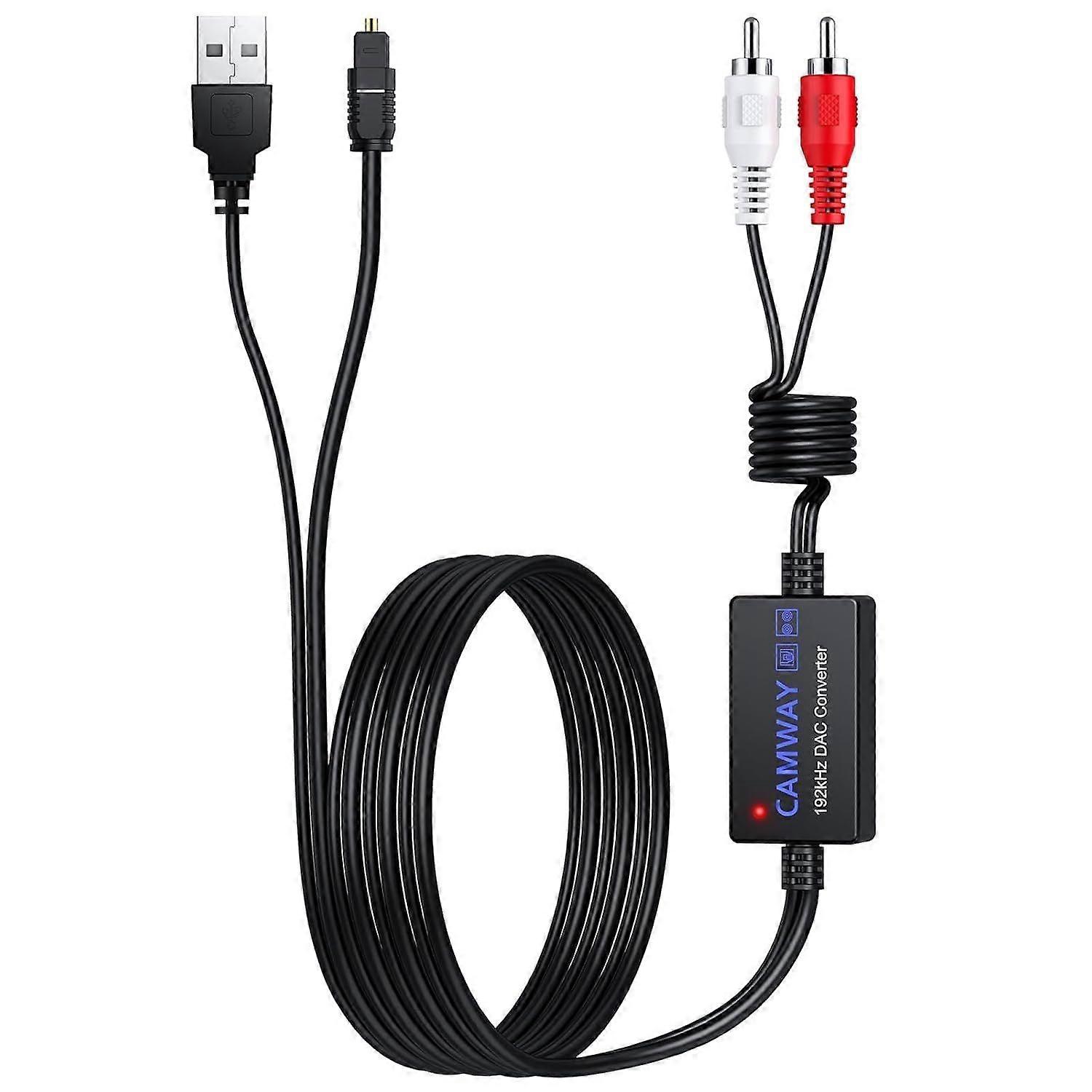 Digital till analog ljudomvandlare, optisk till RCA