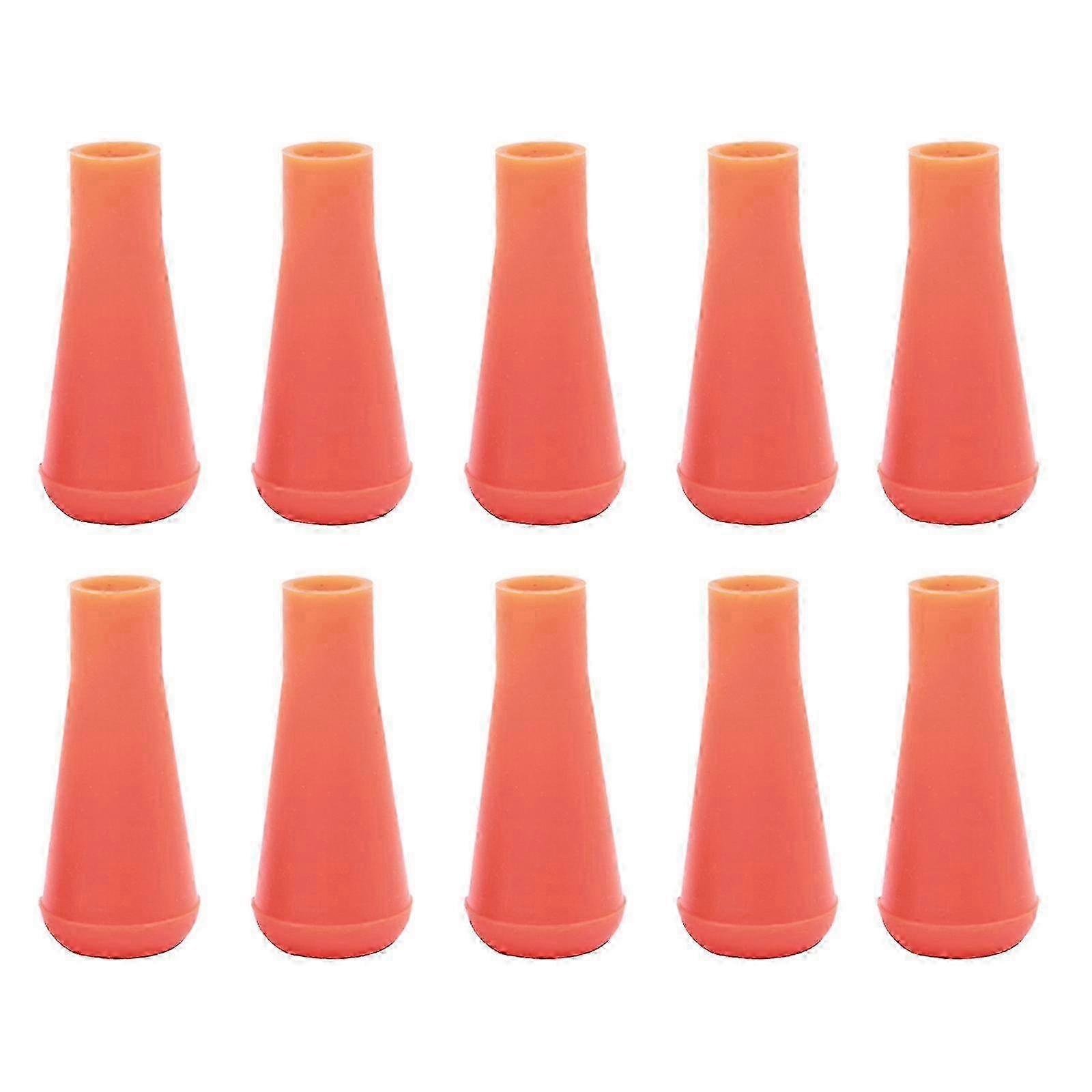 10 Pcs Soft Rubber Arrowheads Archerys Hunting Game Practice Safety Arrow Tip Shooting Game Practice Tip for Outdoor orange
