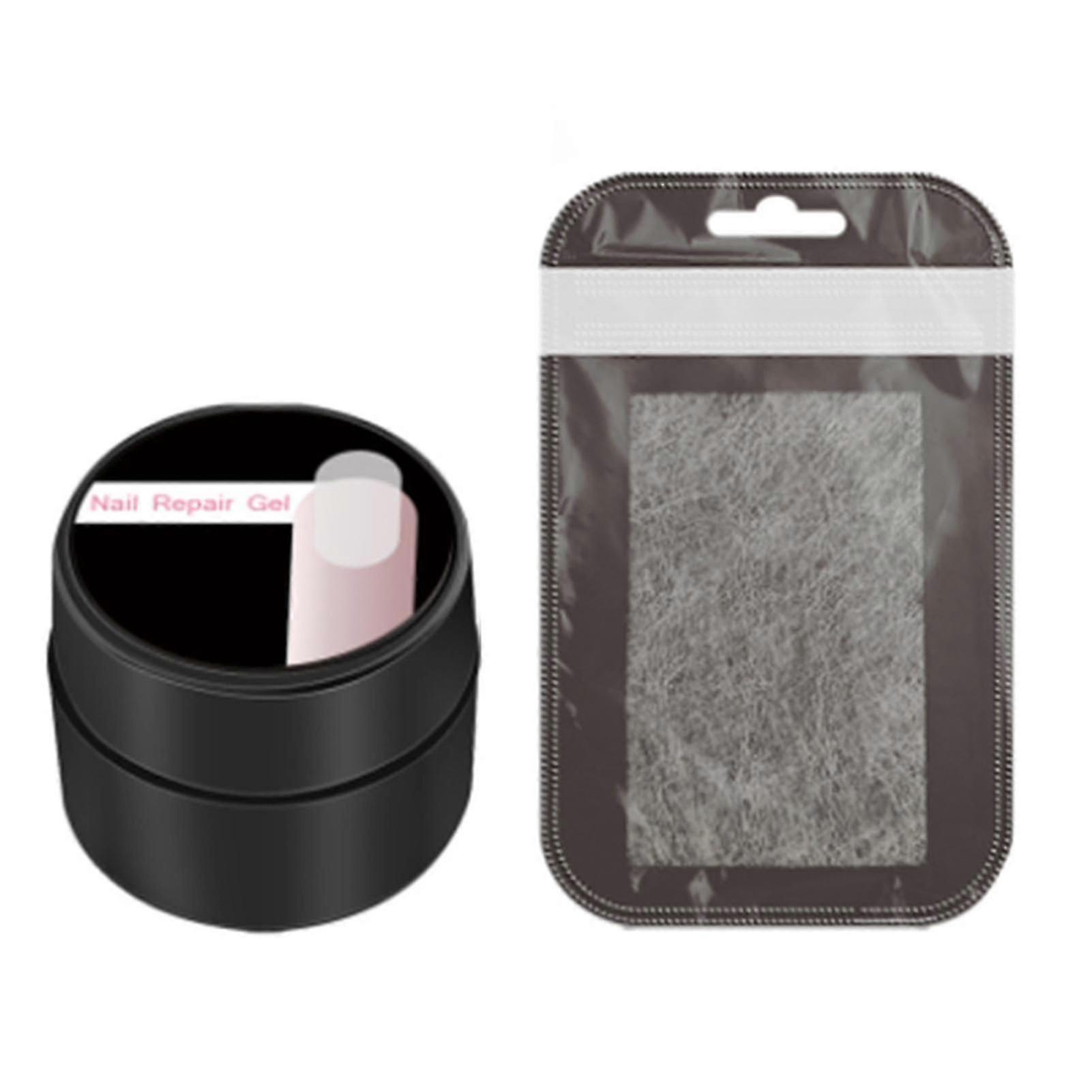 Jaysuing 20 ml kynsien korjausgeeli kolloidi läpinäkyvä + 10 kpl kuitukangaskuitu pikamallinnus pitkäkestoinen kynsien pidennyspussipakkaus -7078835760478
