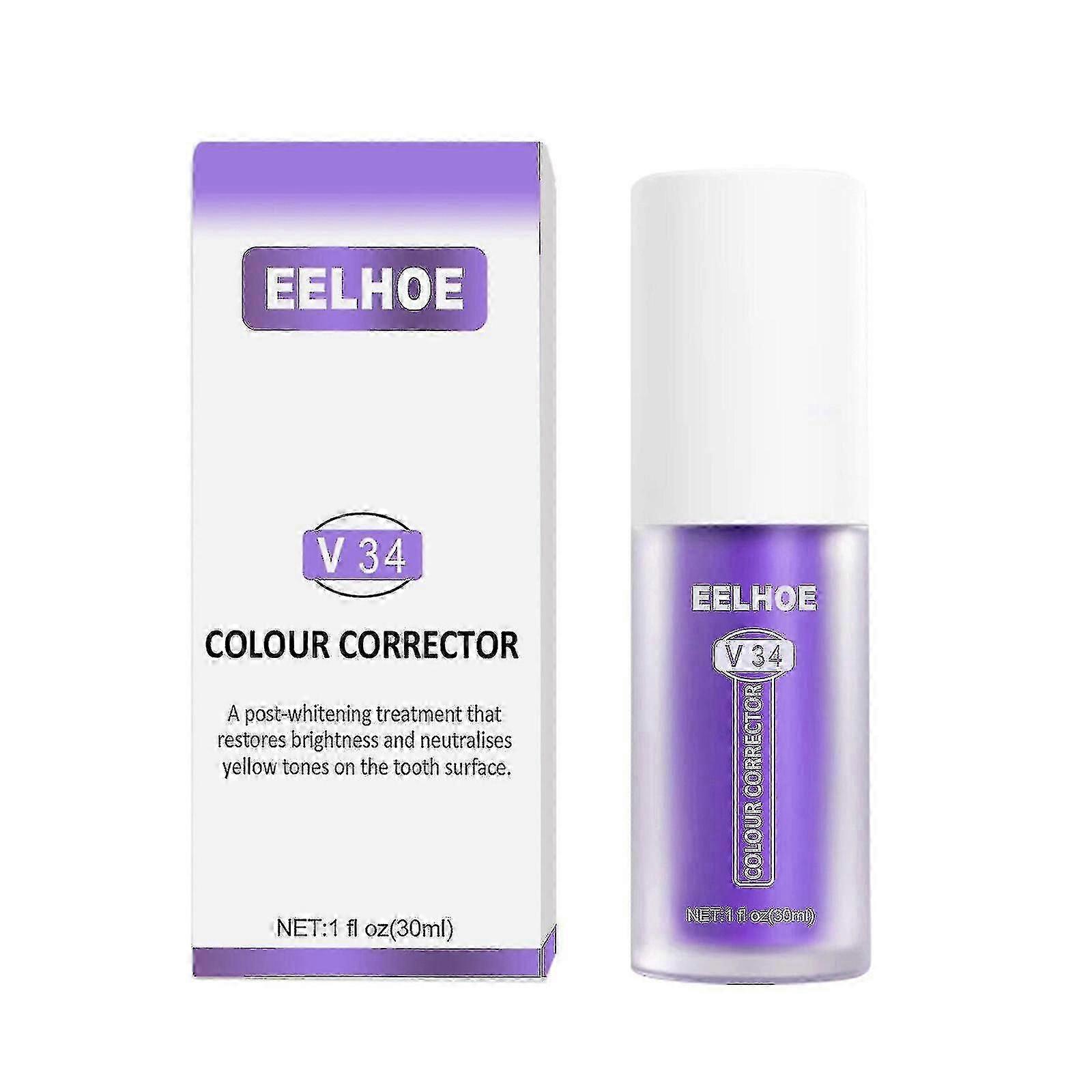 New model Eelhoe V34 Whitening Toothpaste With Color Correction Technology - 30ml -8085438422497