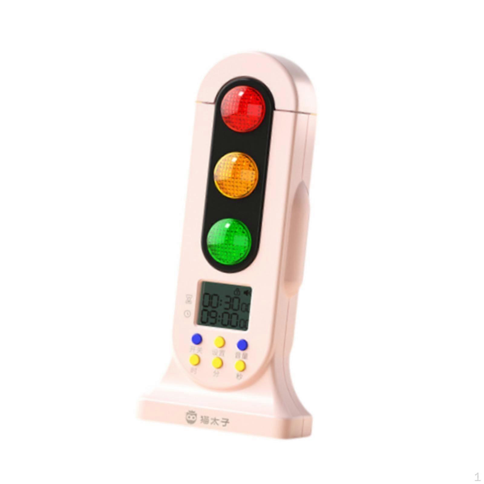 Mini Traffic Light Visual Timer Count Down Clock Double Modes Time Management Tool for Testing