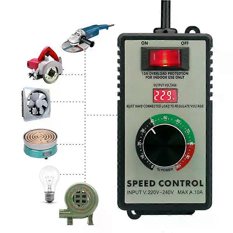 220V 4000W Motor Speed Controller Electric Router Exhaust Fan Grinder Drill Variable Voltage Regulator Switch LED Display