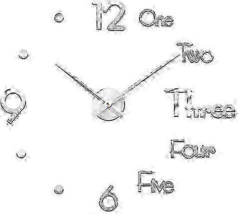 DIY 3D Wall Clock Modern Mirror Surface Sticker Design for Home and Office Decor Easy to Install Decorative Timepiece with Unique Style 25-2