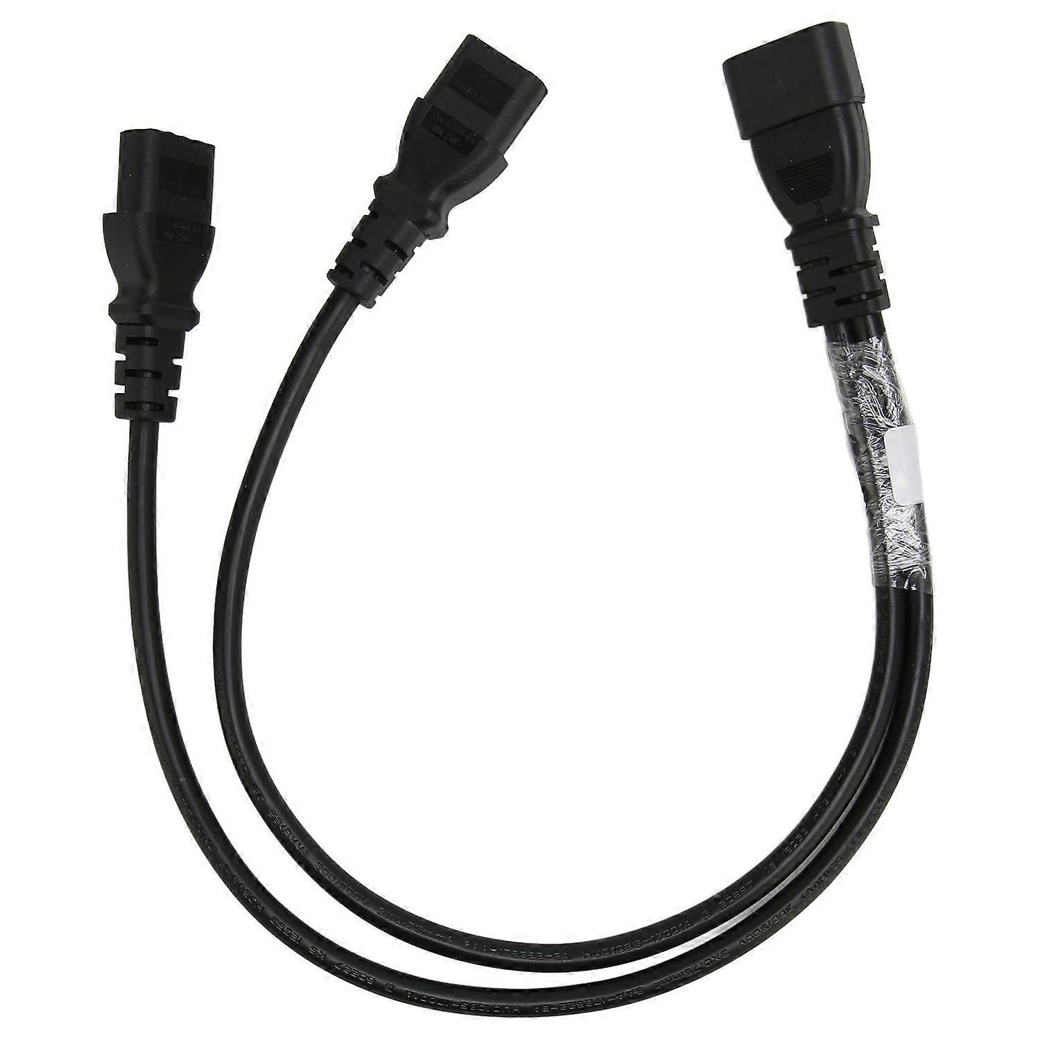 Single C14 to Dual 5 15R C13 Cord Short Power UPS Server Y Splitter Adapter Cable for PC Monitor Pri