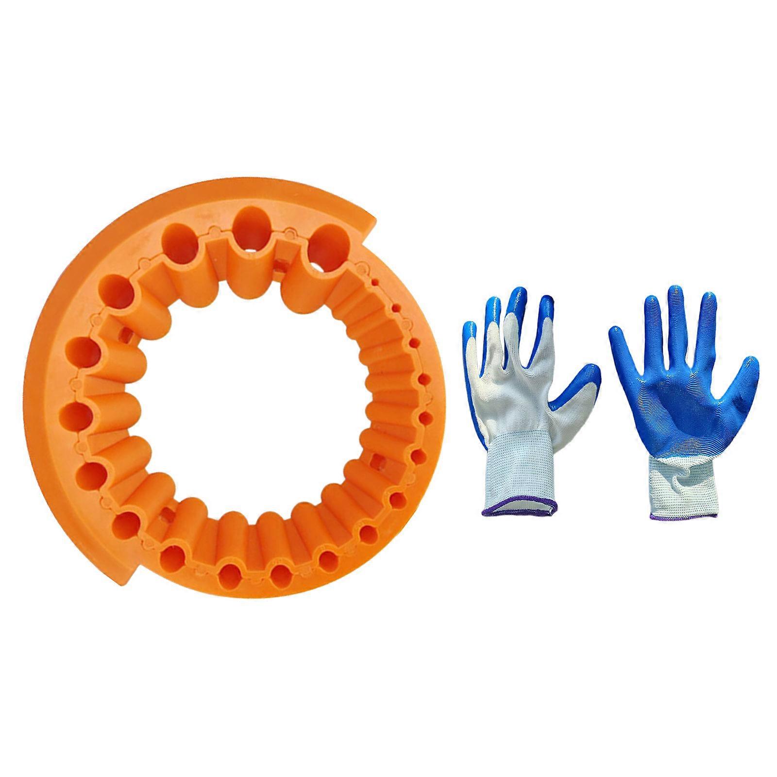 Drill Bit Sharpening Tool Set with Added Gloves for Safe Handling for Multiple Environment Like Workshops and Site  Orange