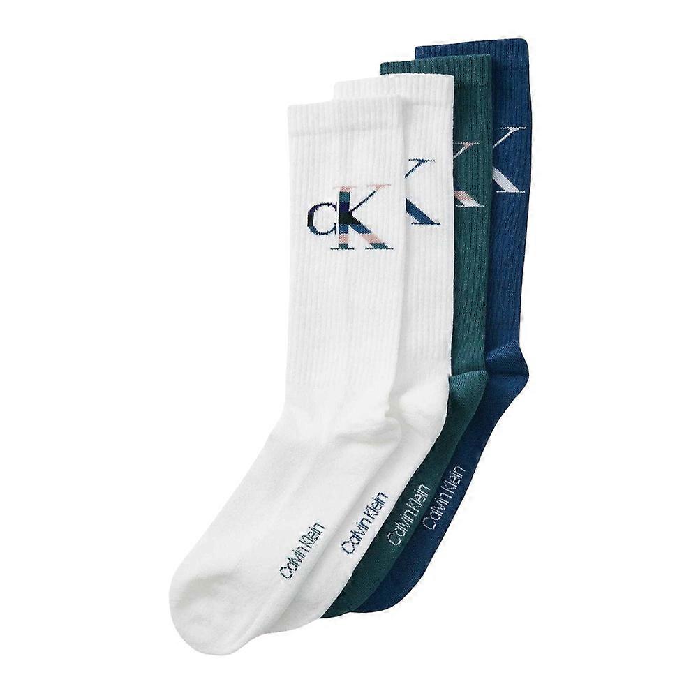 Calvin Klein Herrlogotyp Ribbade Strumpor (4-pack)