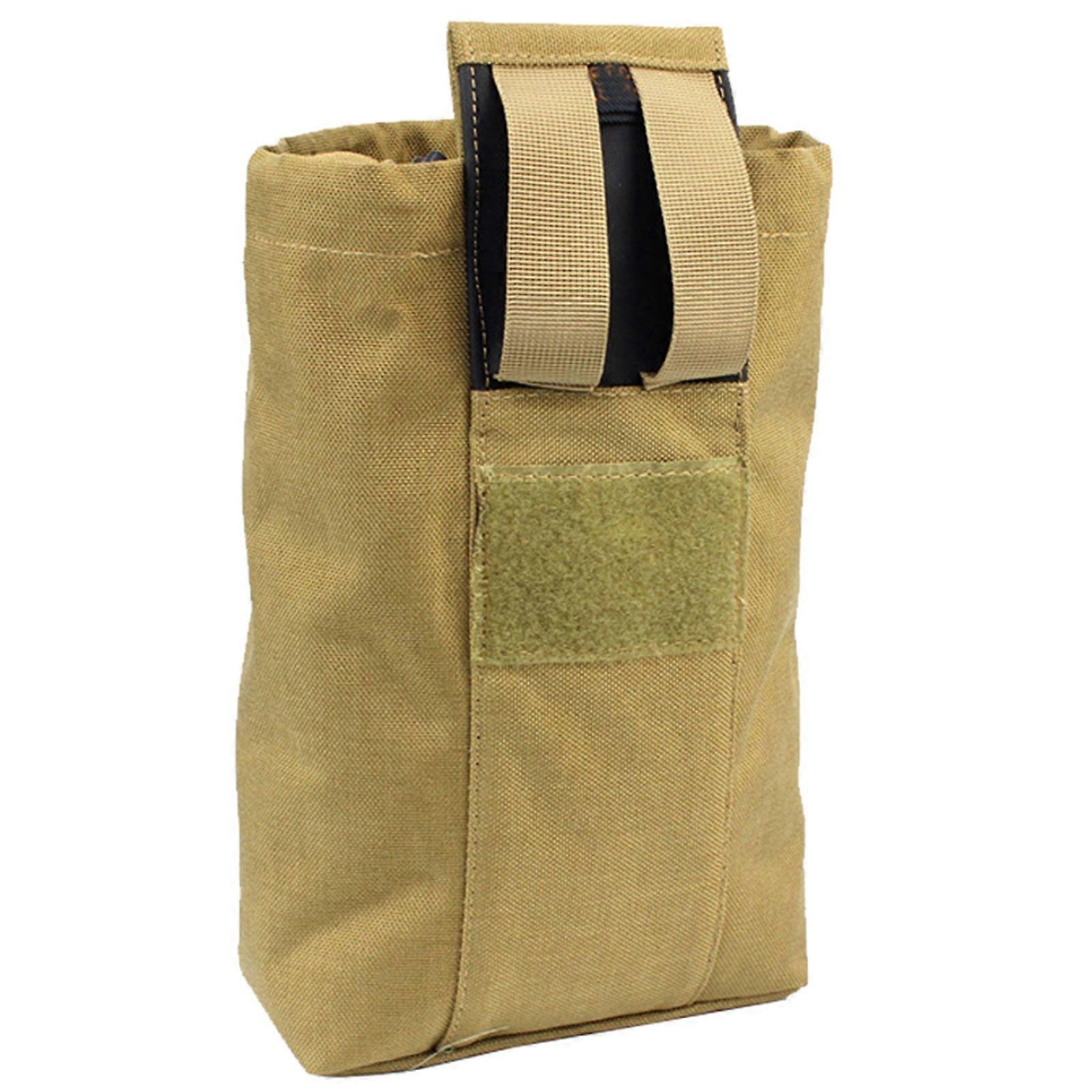 Folding Dump Pouch Waist Bag Handbag Dump Bag Tactic Large Folding Mag Dump Pouch Drawstring Utility Magazine Waist Bags  Mud Color