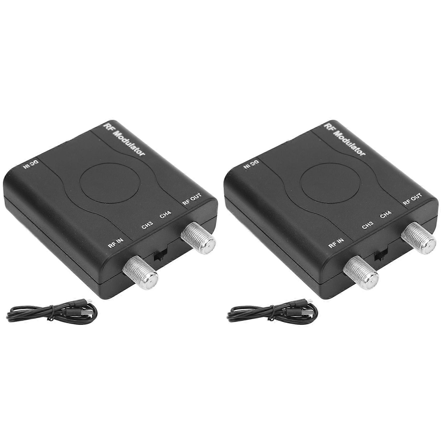 2X HDMI-Compatible RF Modulator Adapter, RF Modulator Coaxial Converter, HD Multimedia Interface to RF Modulator NTSC