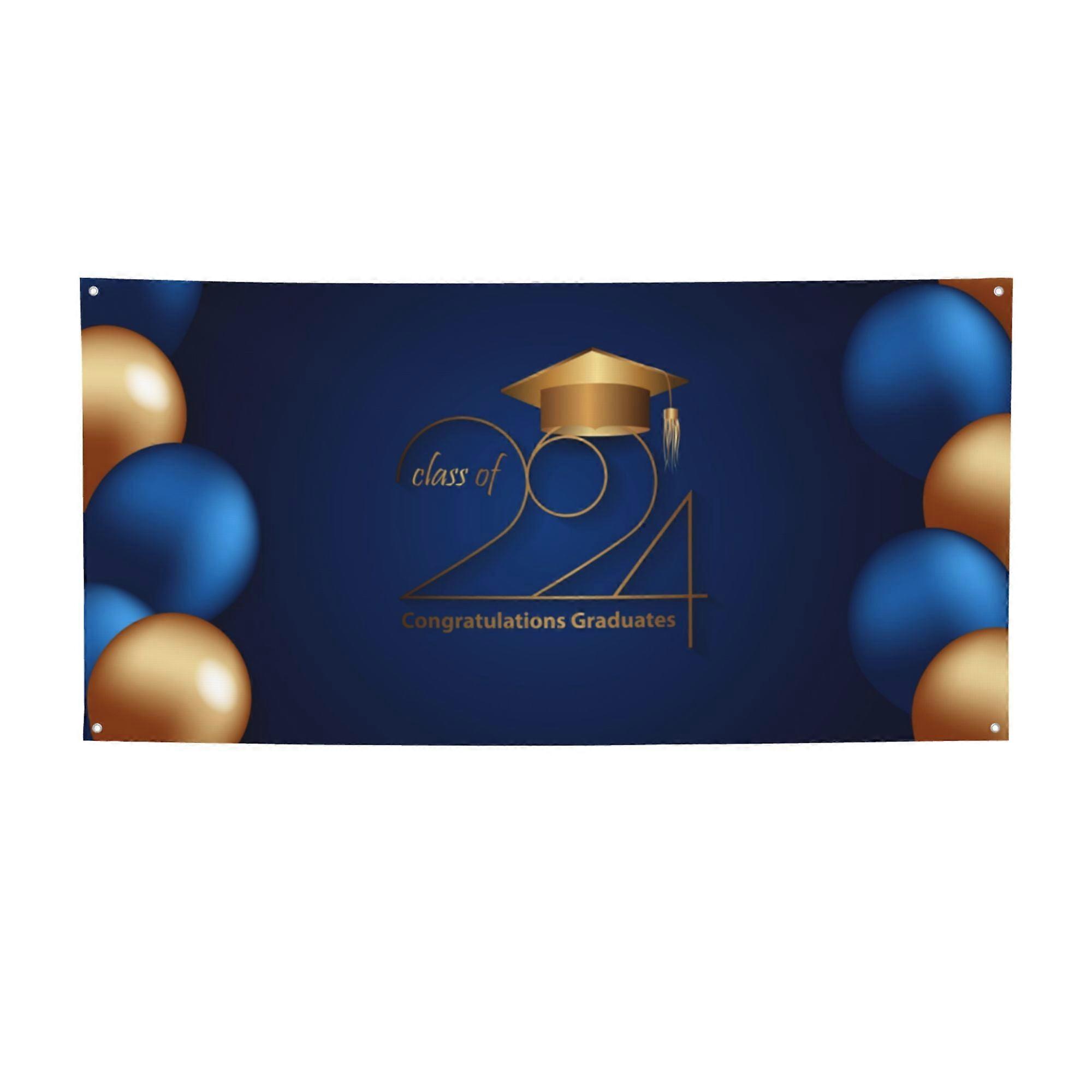 2024 Senior Class Of 2024 Graduation Party Banner Small Multiple Sizes Polyester Oxford Cloth Hanging Rope