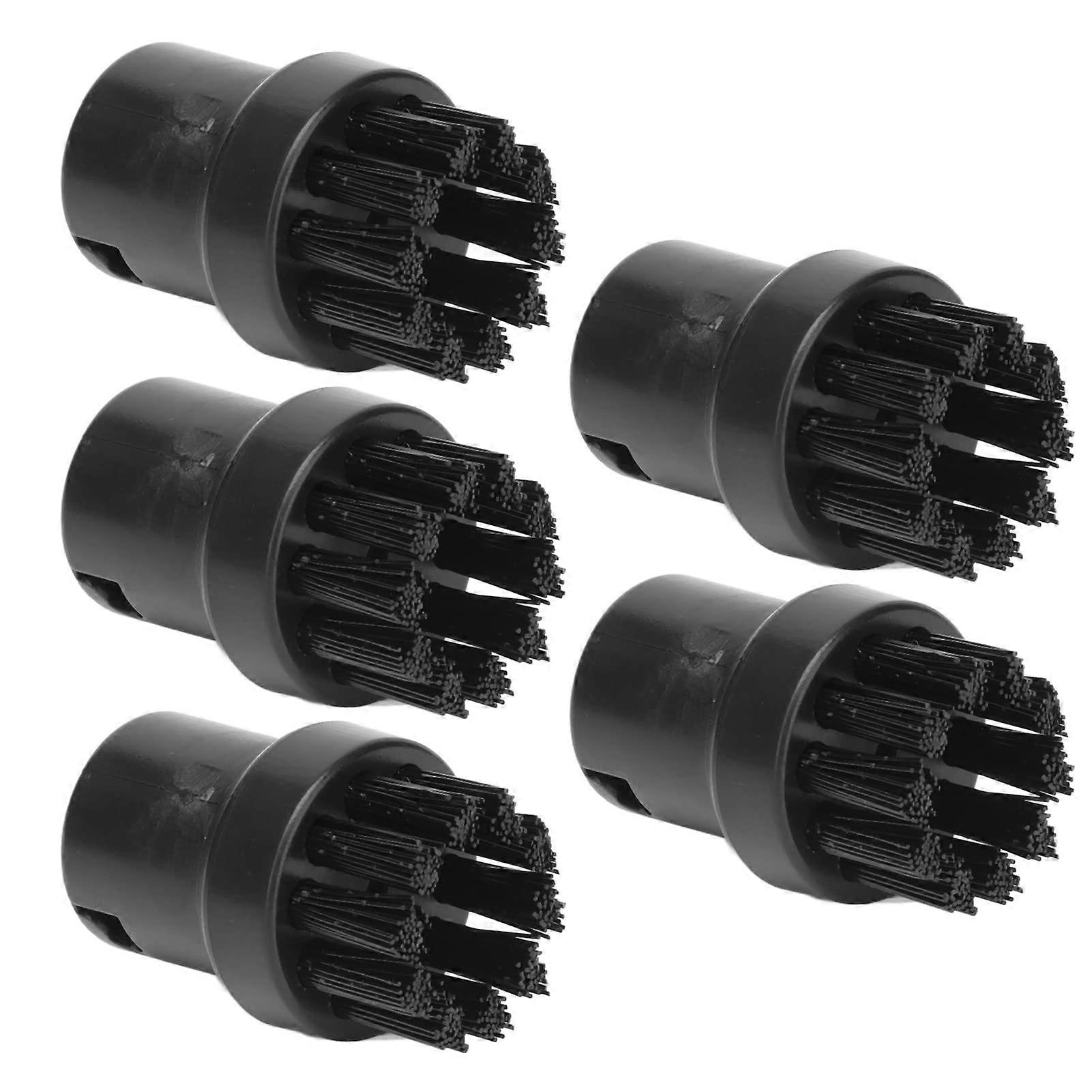 Steam Engine Brush Set 5PCS Black Replacement Compatible with SC1SC5 with Soft Brush Head for Home Cleaning