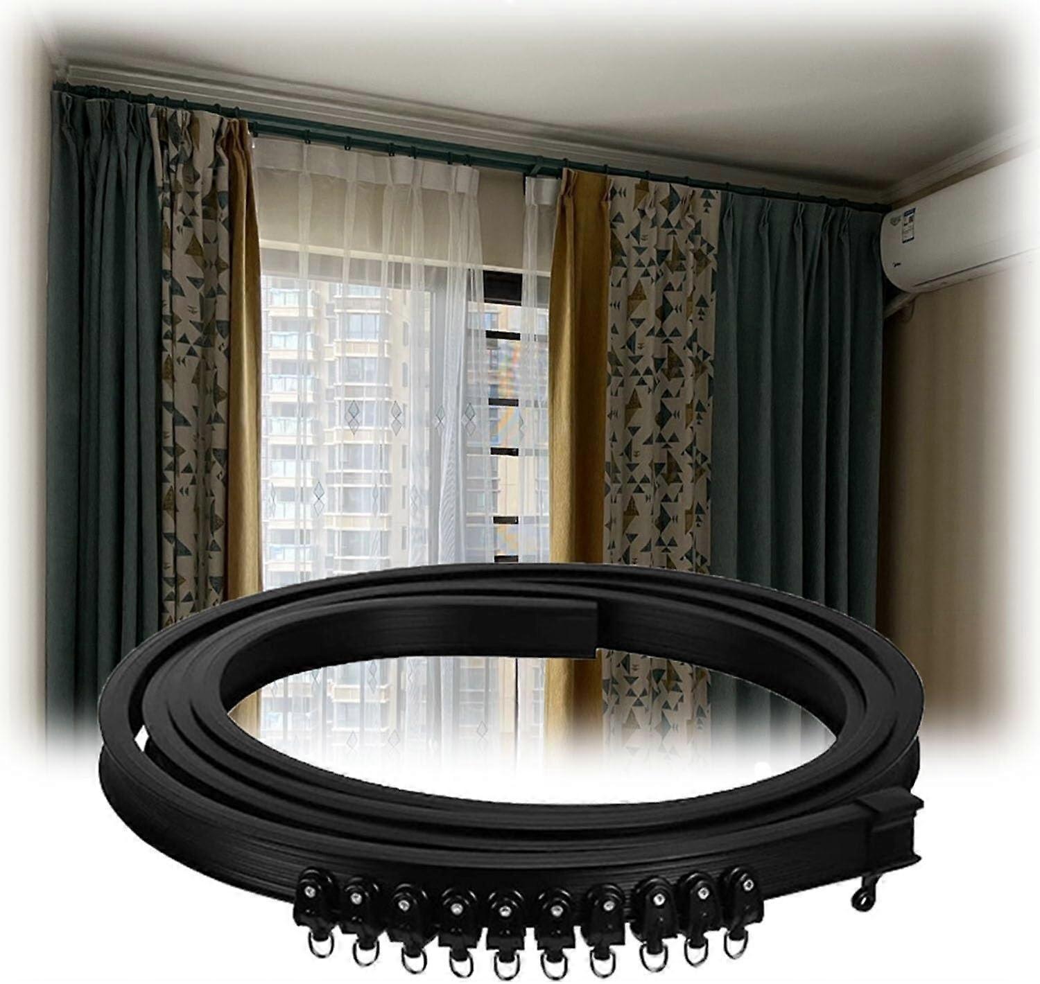Flexible Curtain Track 5M Fully Bendable Ceiling Rail for L or U Shaped Windows Room Divider