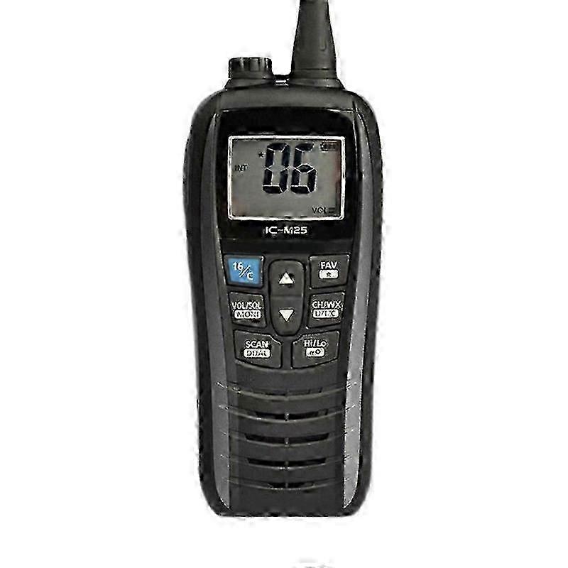 IC-M25 VHF Marine Radio Waterproof Transceiver With Floating Capability And Clear Communication Black Professional Grade