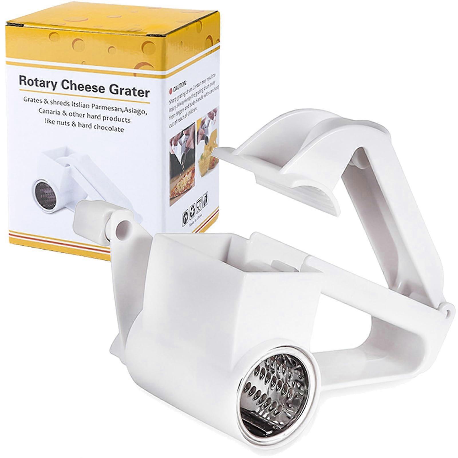 Rotary Cheese Grater with Ergonomic Handle for Hard Cheese and Chocolate, Easy Clean Durable Design