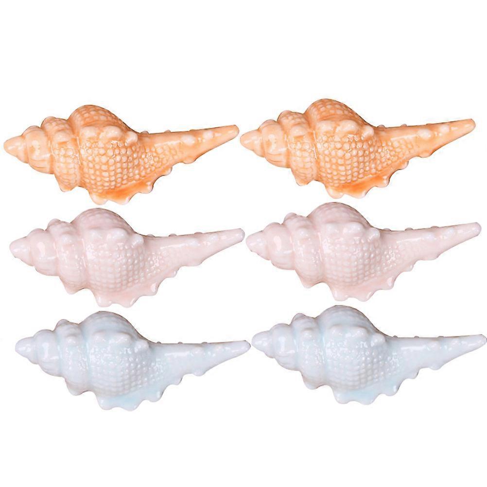 6 stks Conch Shape Chopstick Rests Keramische Eetstokjes Houders Home Eetstokjes Stands