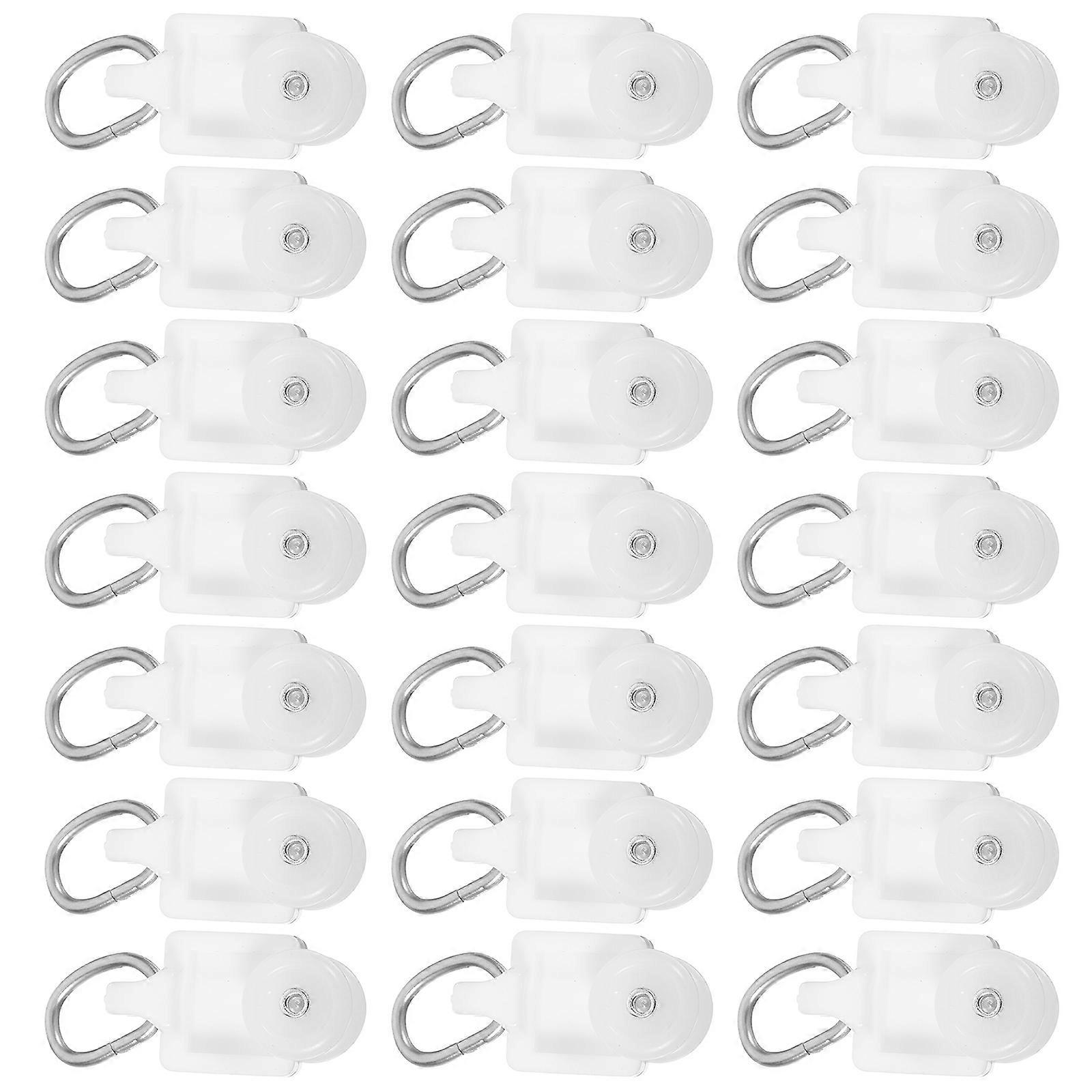 Curtain Track Glider Hooks for Flexible Installation with 50Pcs White Curtain Hooks