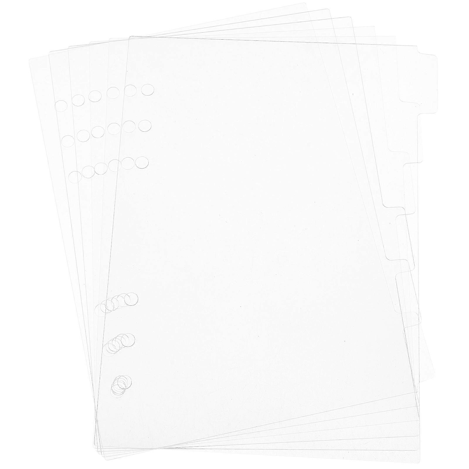 Transparent Acrylic Notebook Binder Cover for Office 6Pcs Set