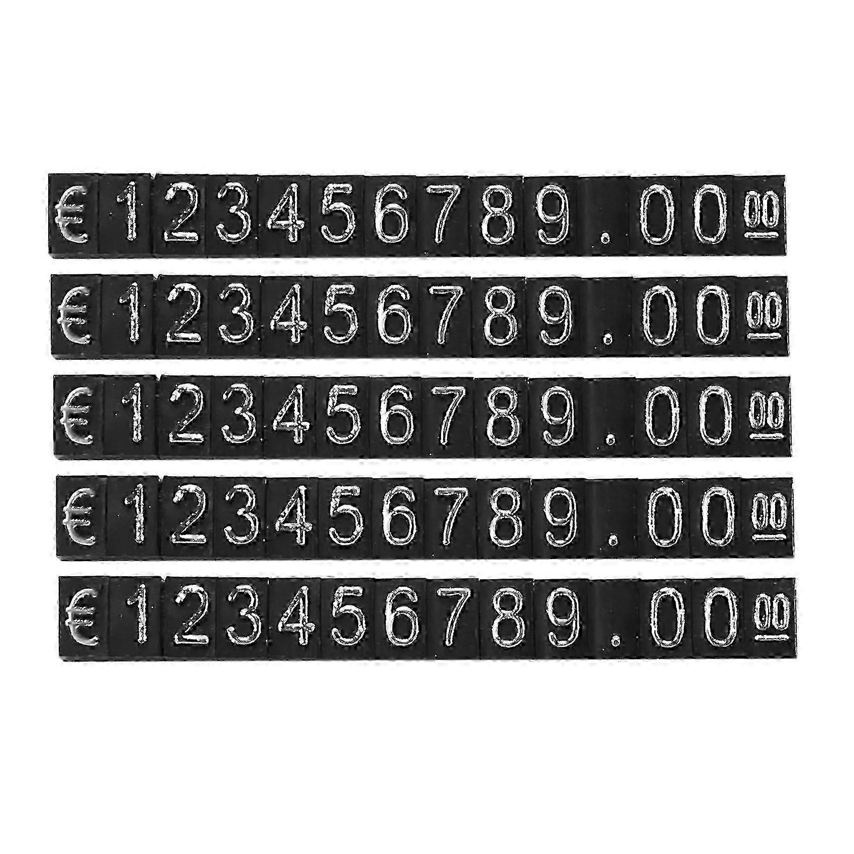 90sets Plastic Cubes Price Display Tags Adjustable Number Stand Frame Label Shop