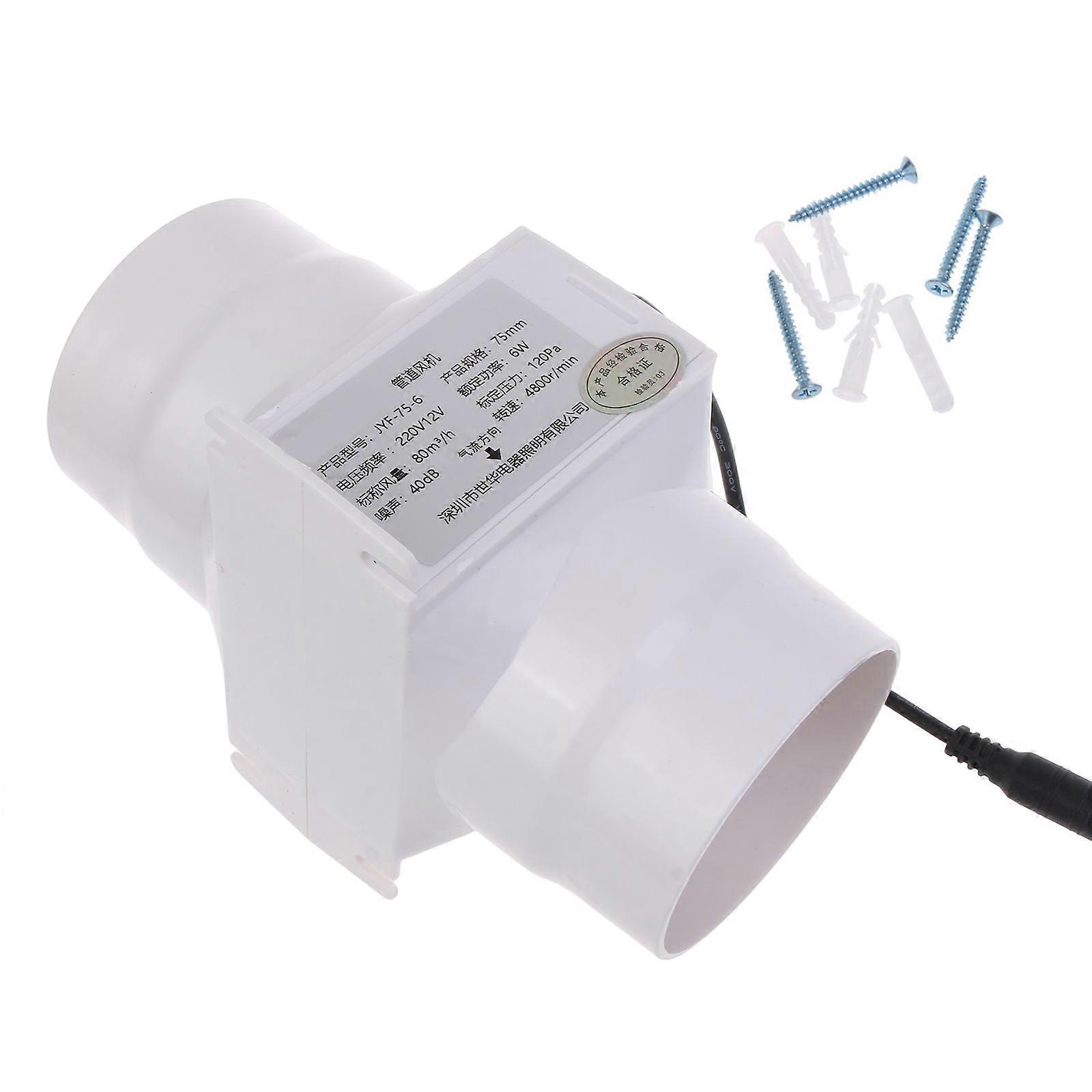 Helppo kantaa, 3 tuuman kanavapoistopuhallin, 12 V:n hiljainen tuuletin, säädettävä nopeus, kanavapuhallin kaappeihin ja vesiviljelyjärjestelmiin, monivärinen