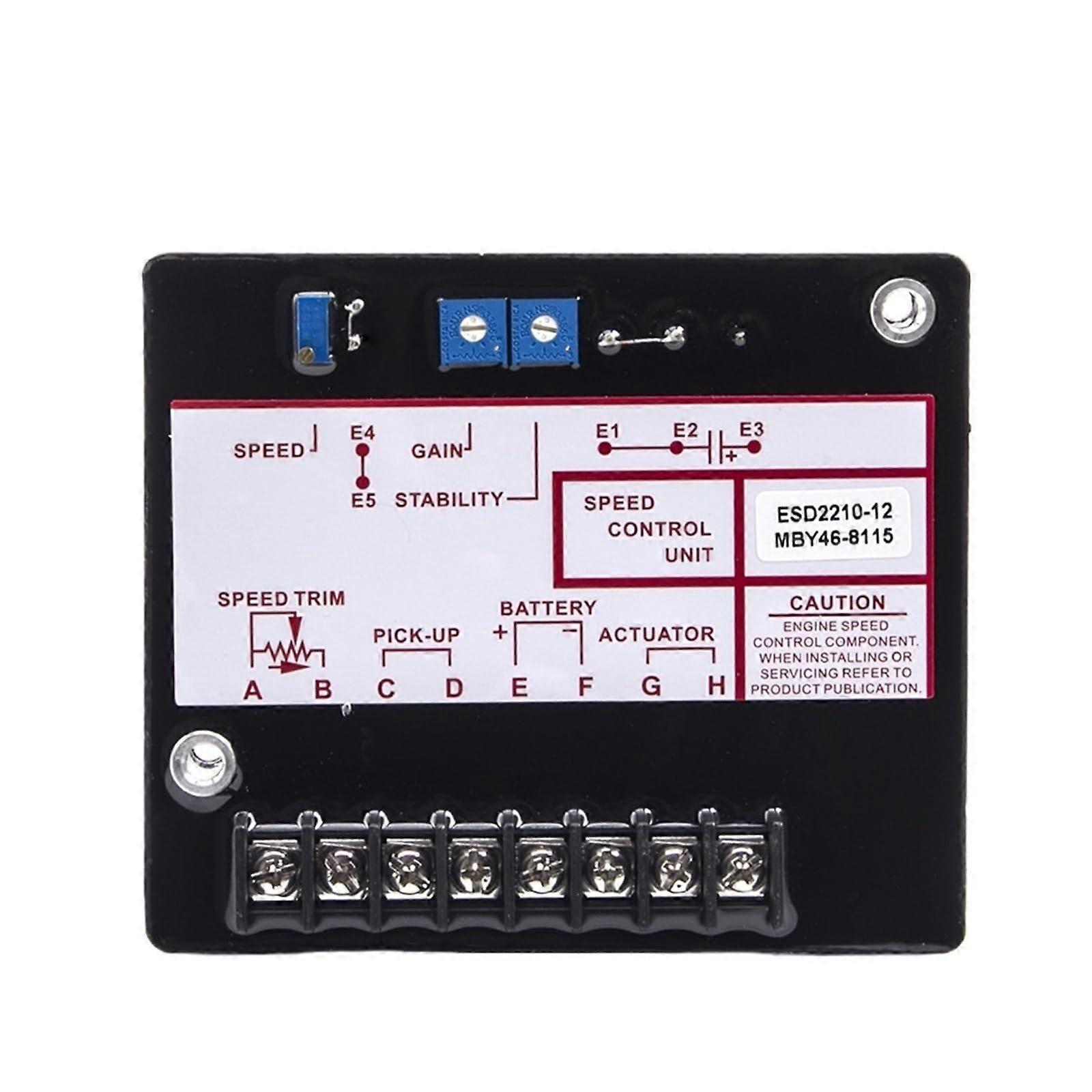 ESD2210 Engine Speed Controller Compatible with 12V 24V Generator Governor, Stable RPM Control