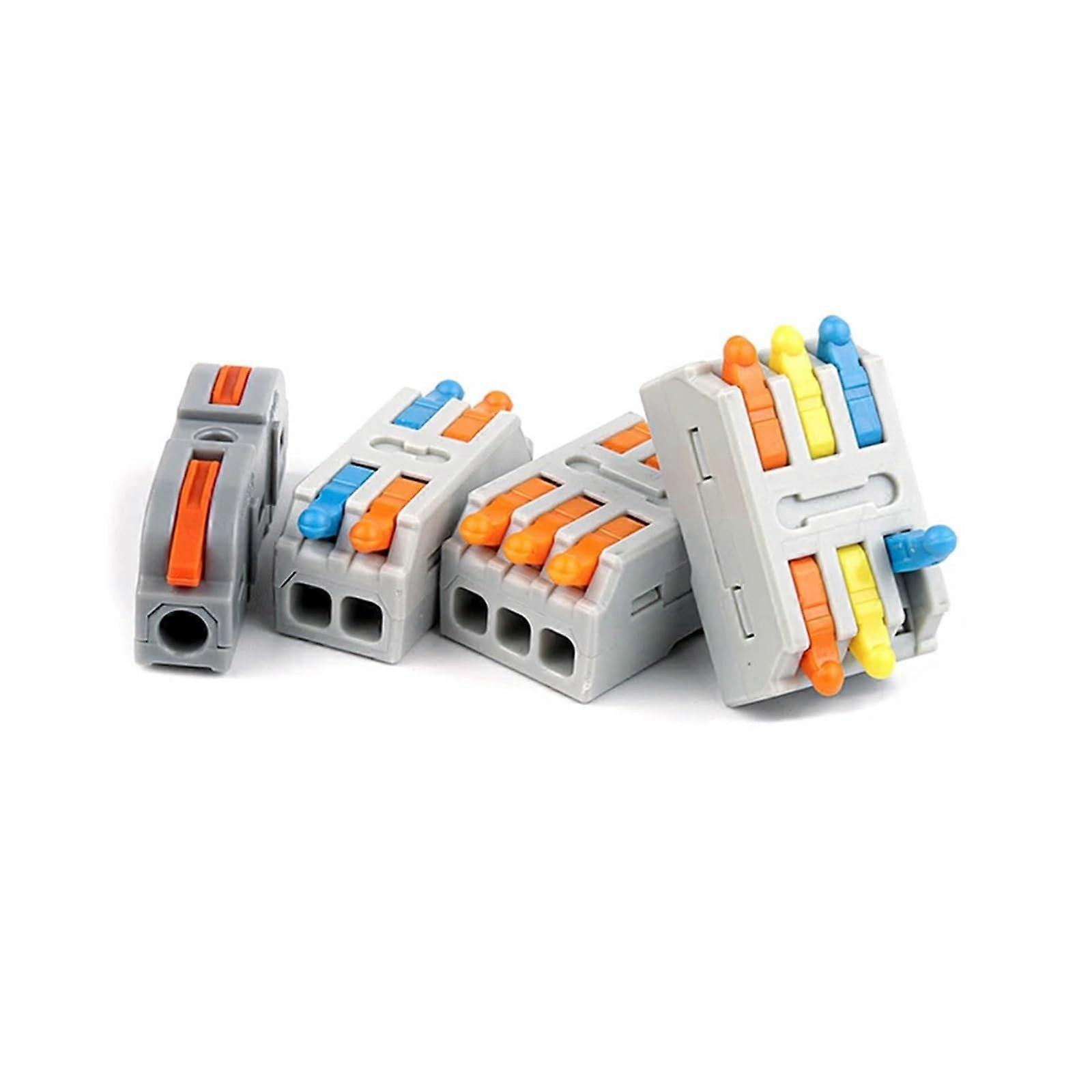 Wire Connector Pushin Terminal Block 2/3 Pin Quick Splicing Compact Design 34PCS for Electrical Wiring