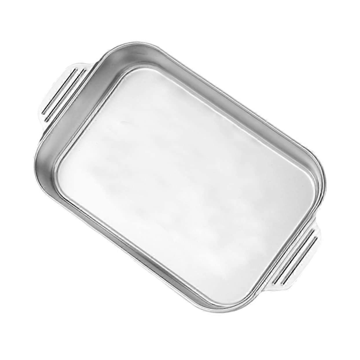 Stainless Steel Serving Tray MultiPurpose Cooking Pan with Rack for Grilling Fish and Sushi