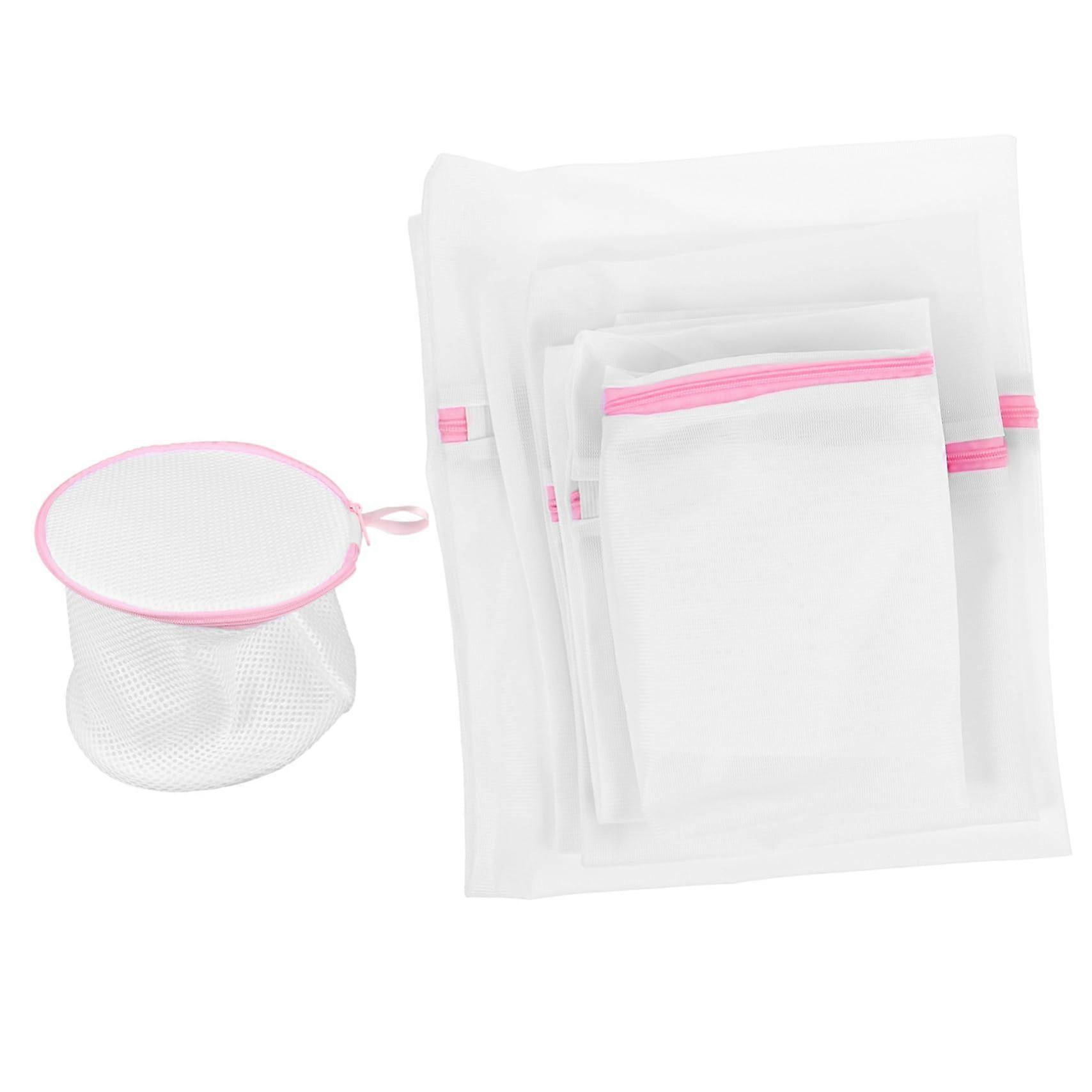 5pcs Mesh Laundry Bags for Delicates with Secure Zipper Closure and Bra Wash Protection