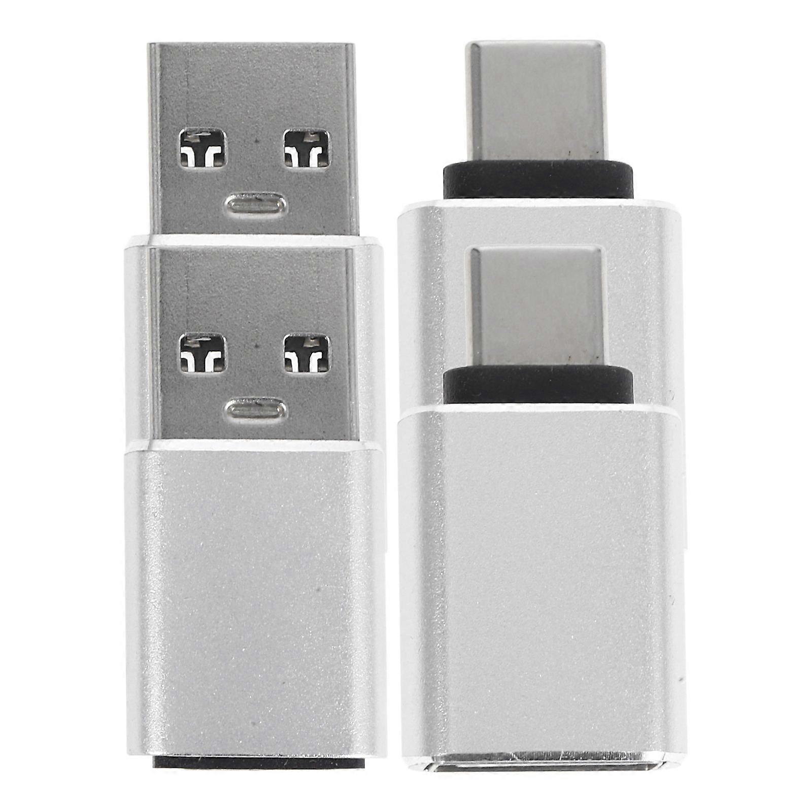 USB-C to USB Adapter Otg Adapter for Computer 12Pcs Silver Set