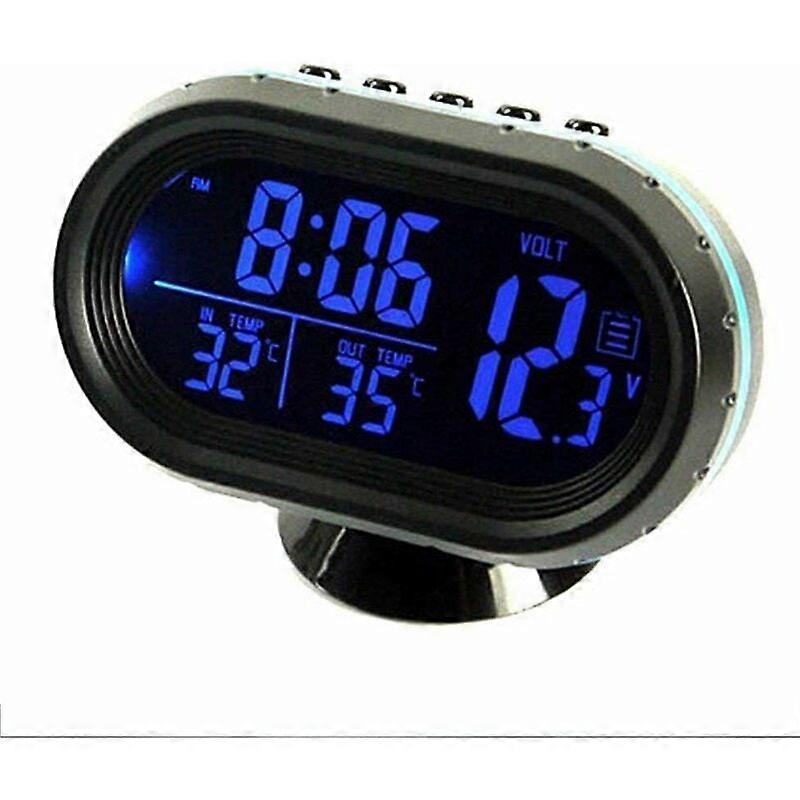 12V Multifunction Electronic LCD Car Thermometer Temperature Alarm Clock